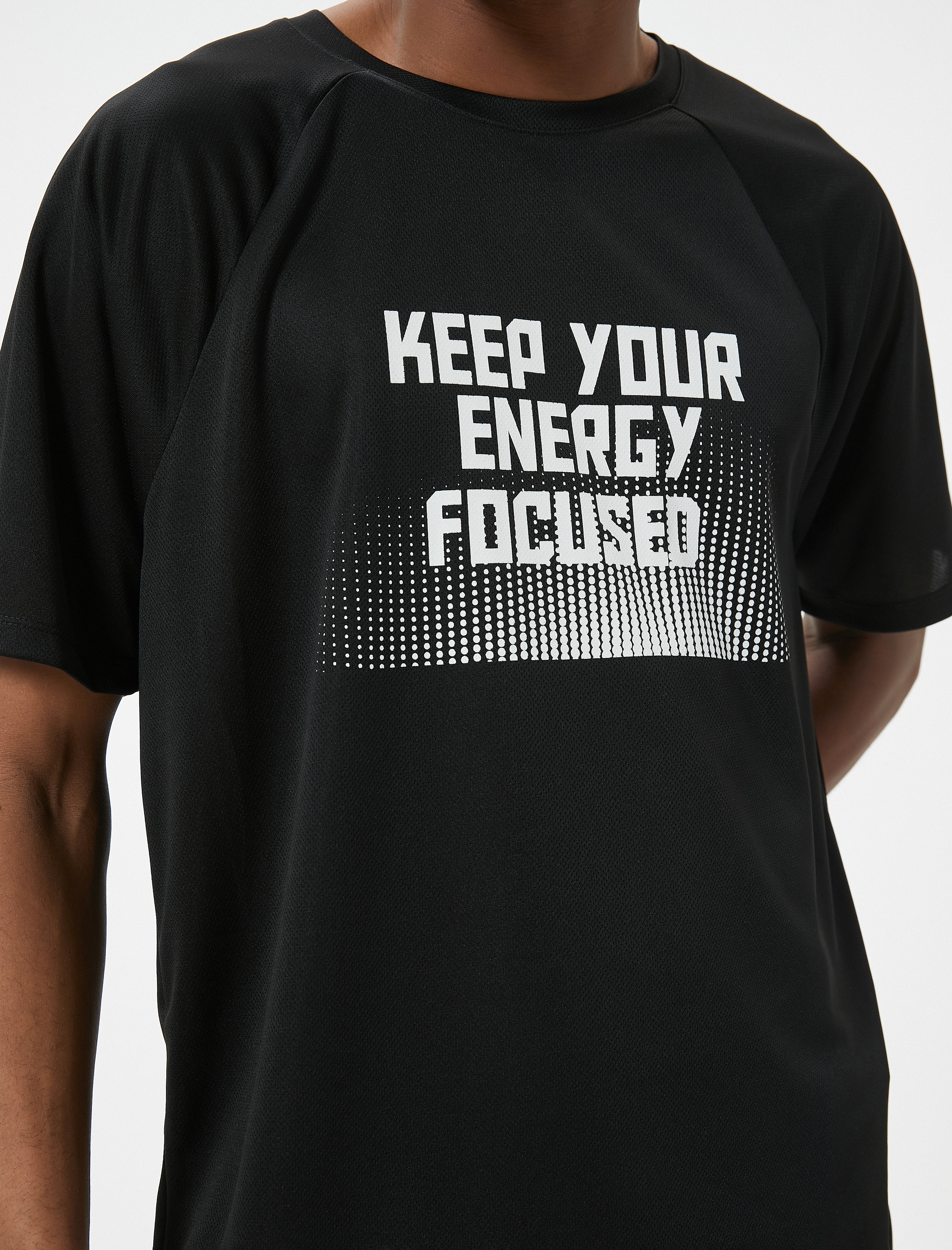   Spor Tişört Slogan Baskılı Kısa Kollu Bisiklet Yaka