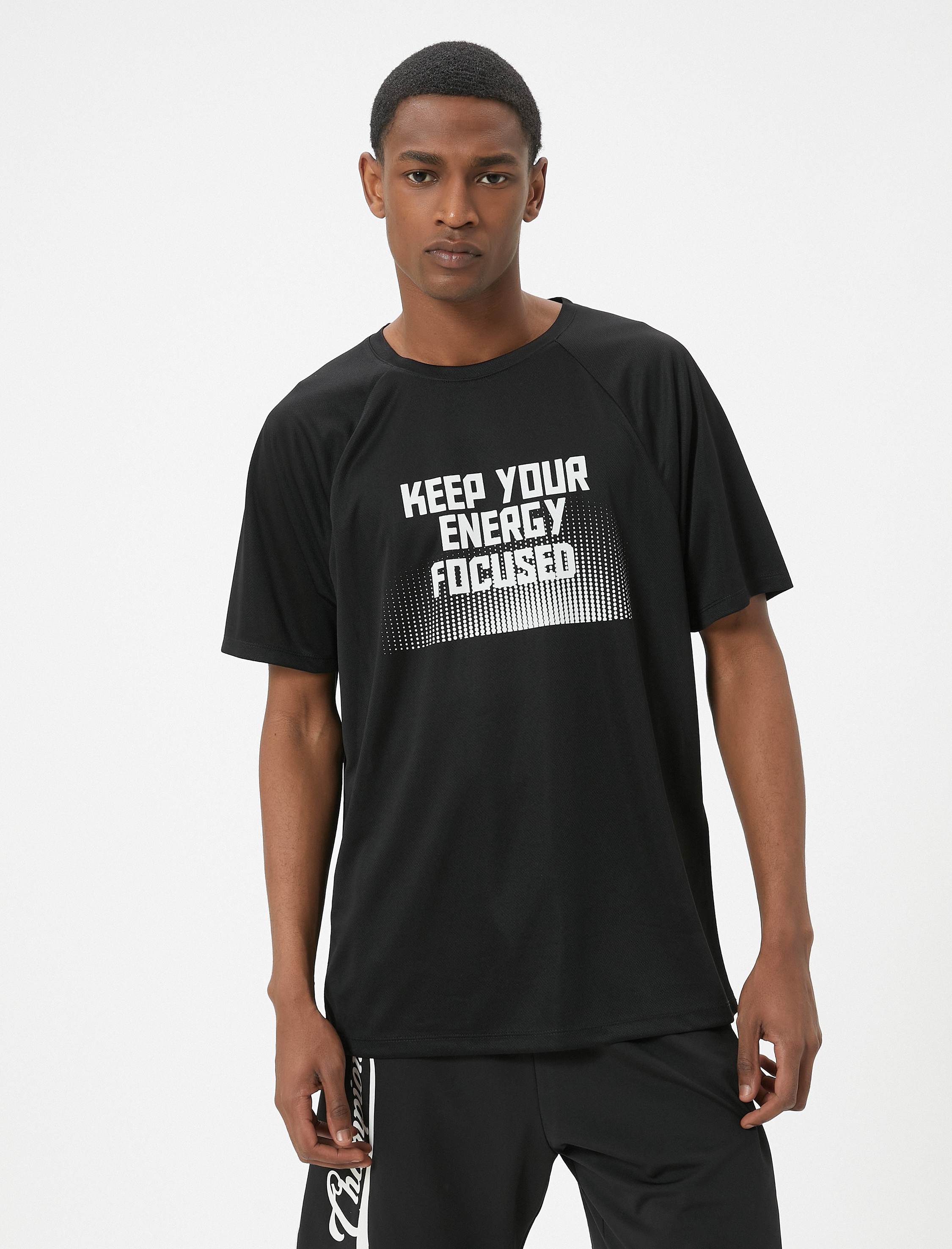   Spor Tişört Slogan Baskılı Kısa Kollu Bisiklet Yaka