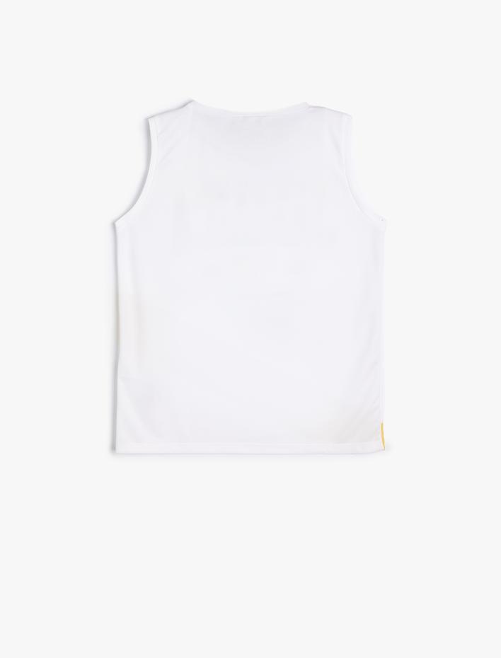 Erkek Çocuk Atlet Jamaica Baskılı Slogan Detaylı Kısa Kollu Renk Bloklu