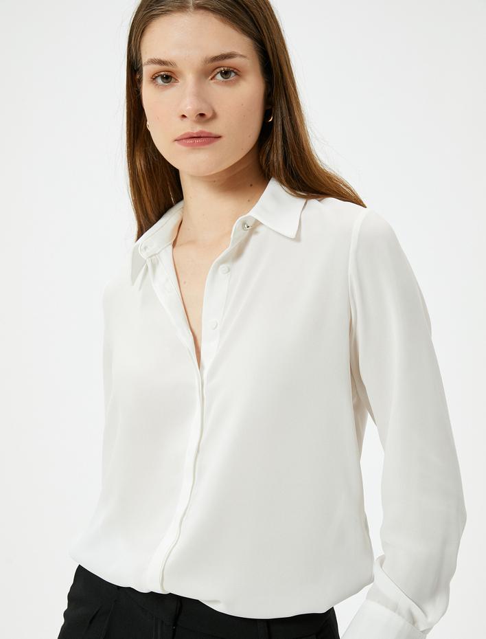  Klasik Gömlek Uzun Kollu Düğmeli Standart Kesim