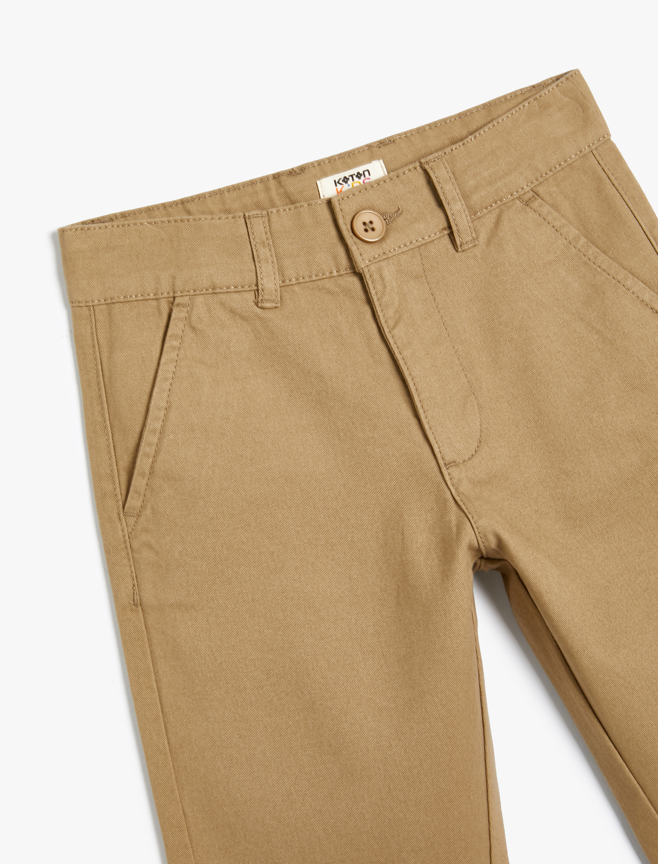  Erkek Çocuk Pamuklu Cep Detaylı Chino Pantolon