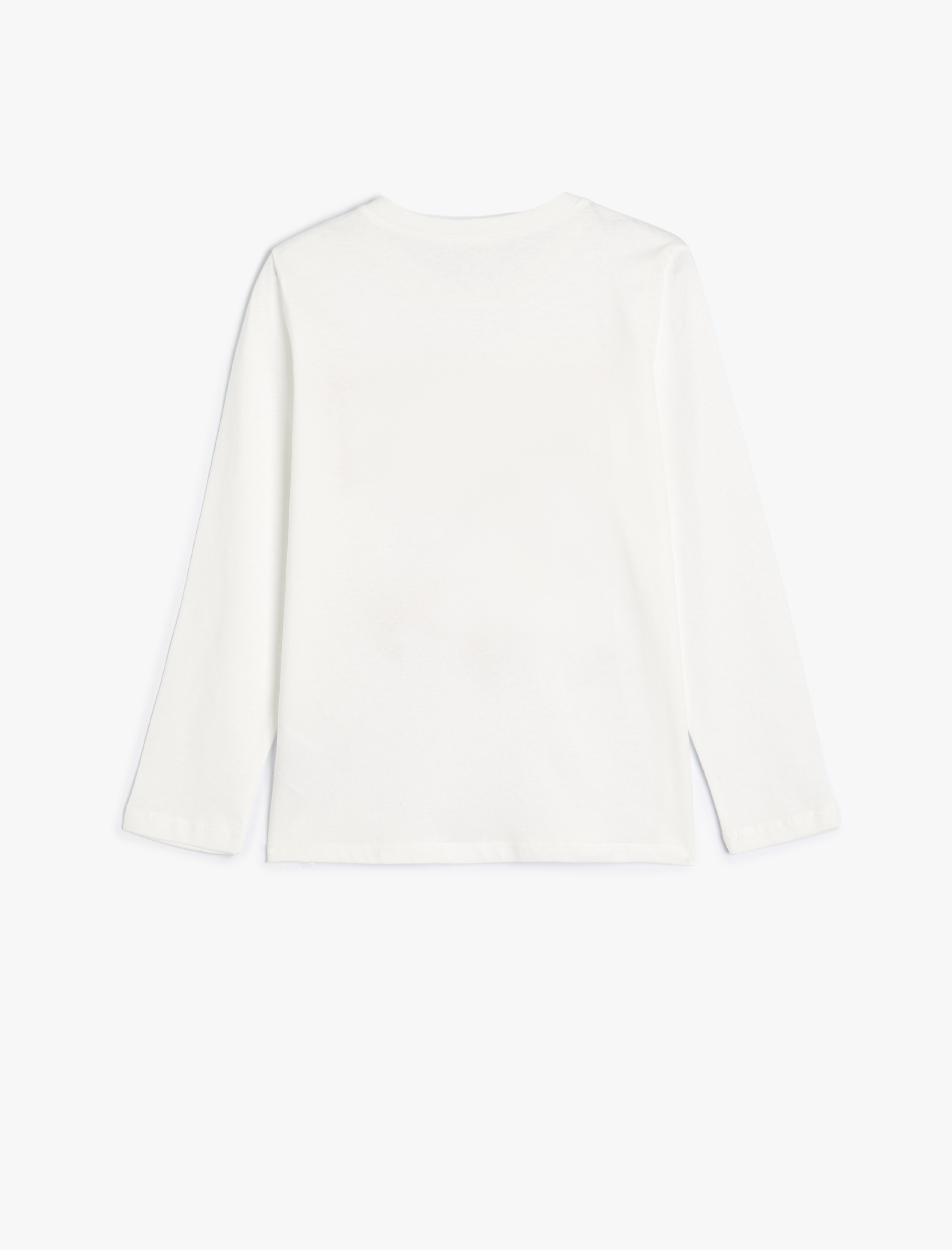  Kız Çocuk Tişört Uzun Kollu Unicorn Baskılı Bisiklet Yaka Pamuklu