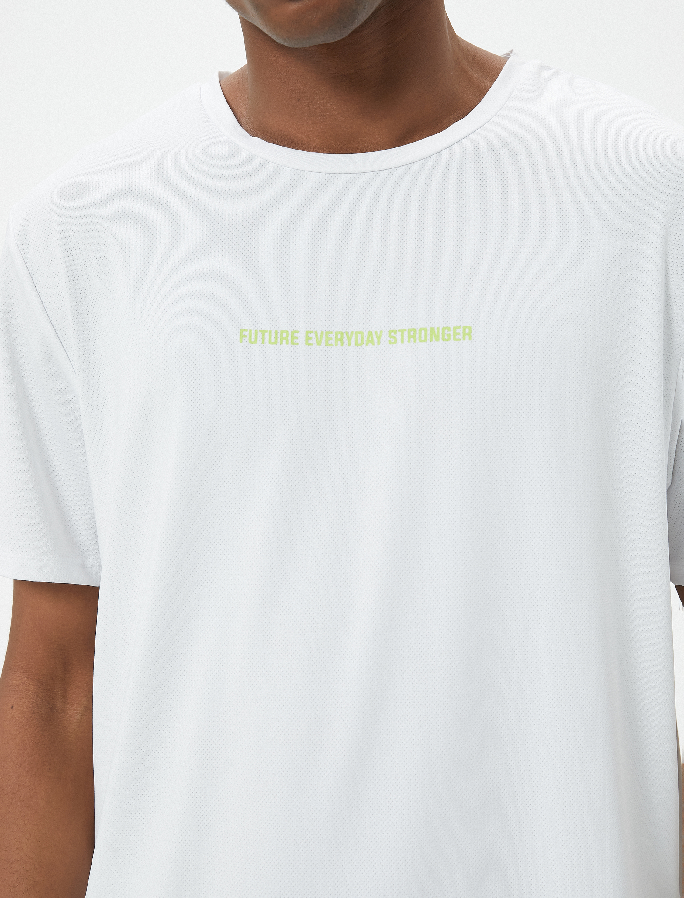   Spor Tişört Slogan Baskılı Kısa Kollu Bisiklet Yaka