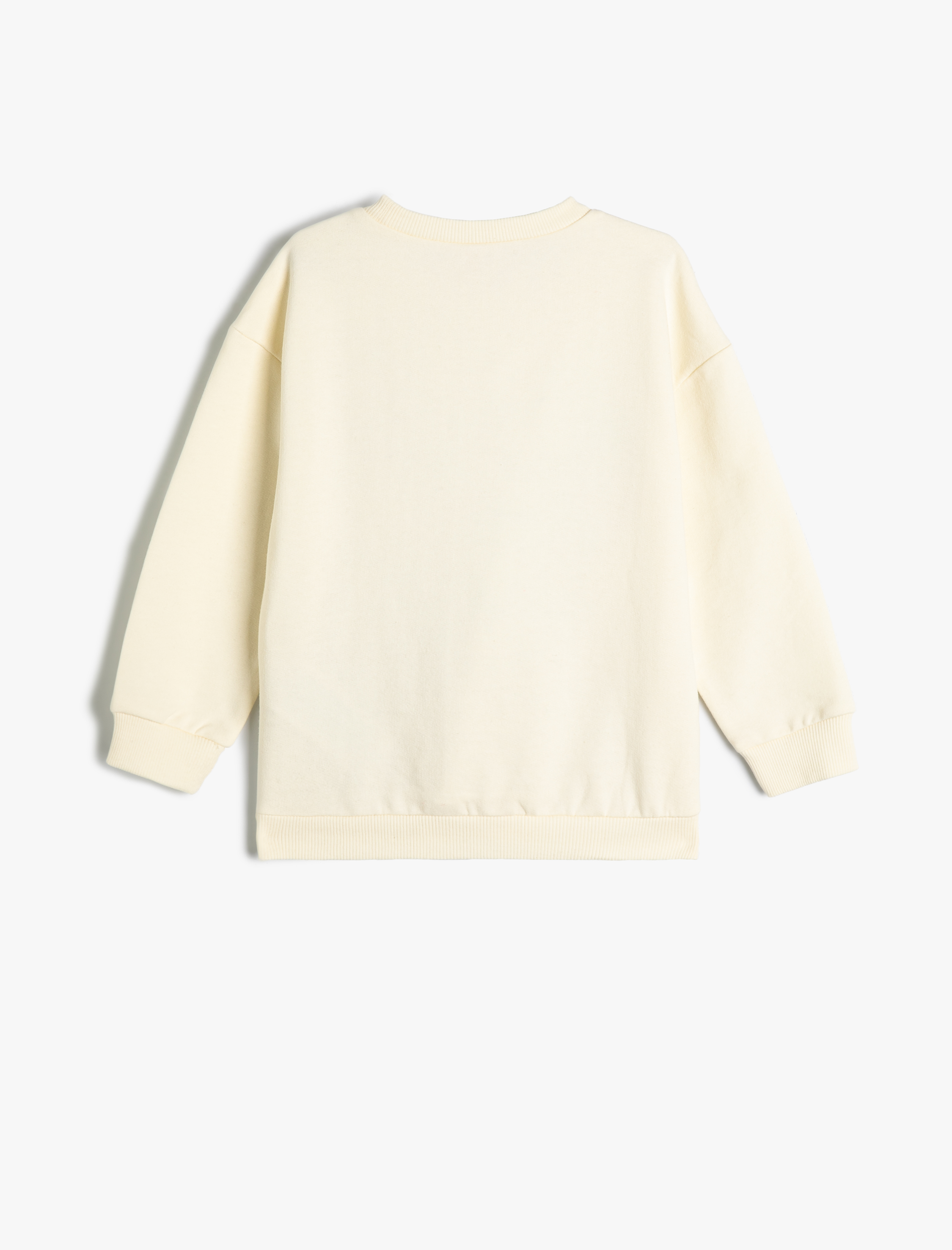 Kız Bebek Balerinli Sweatshirt Uzun Kollu Bisiklet Yaka Pamuklu Şardonlu