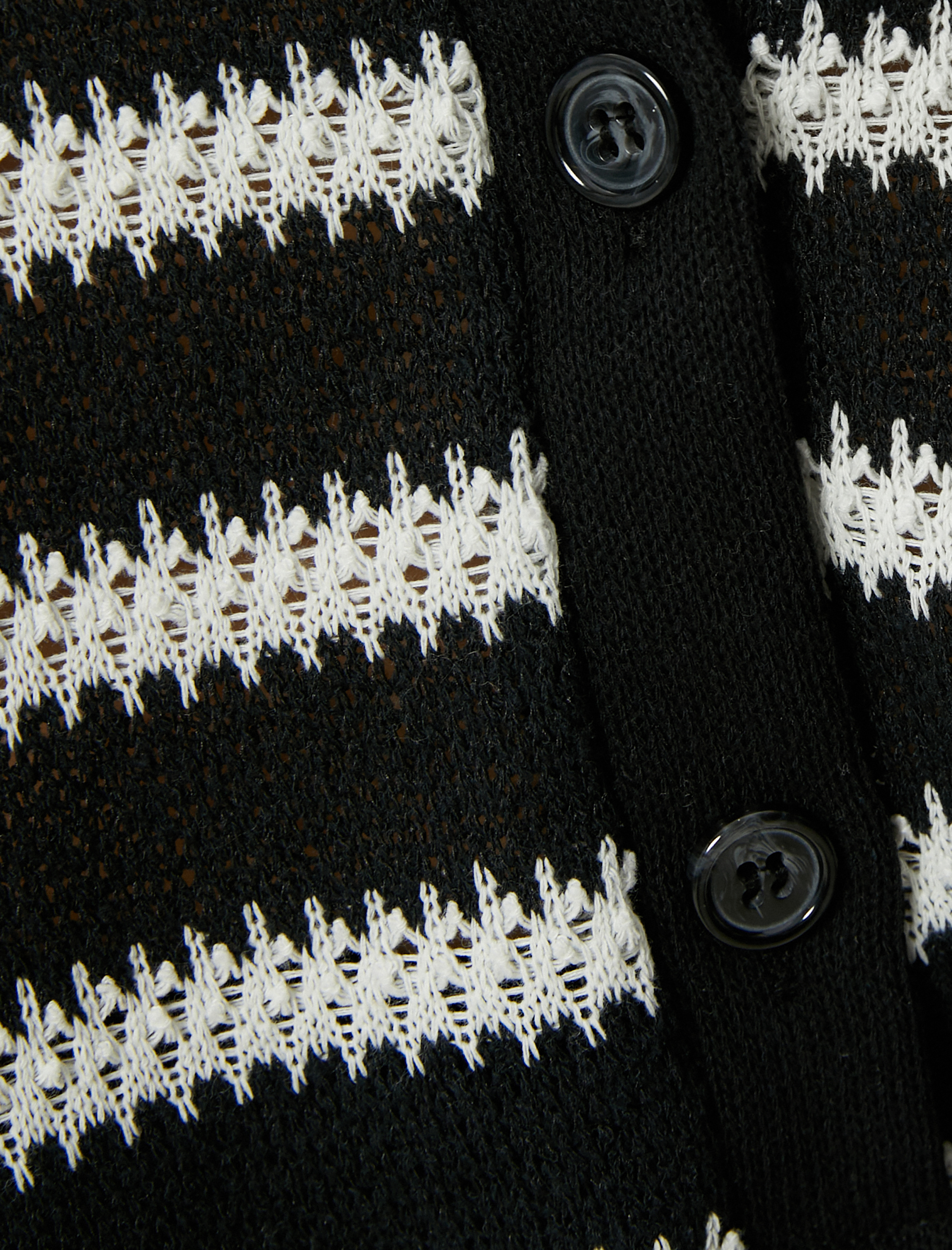   Polo Yaka Hırka Düğmeli Örgü Standart Kesim