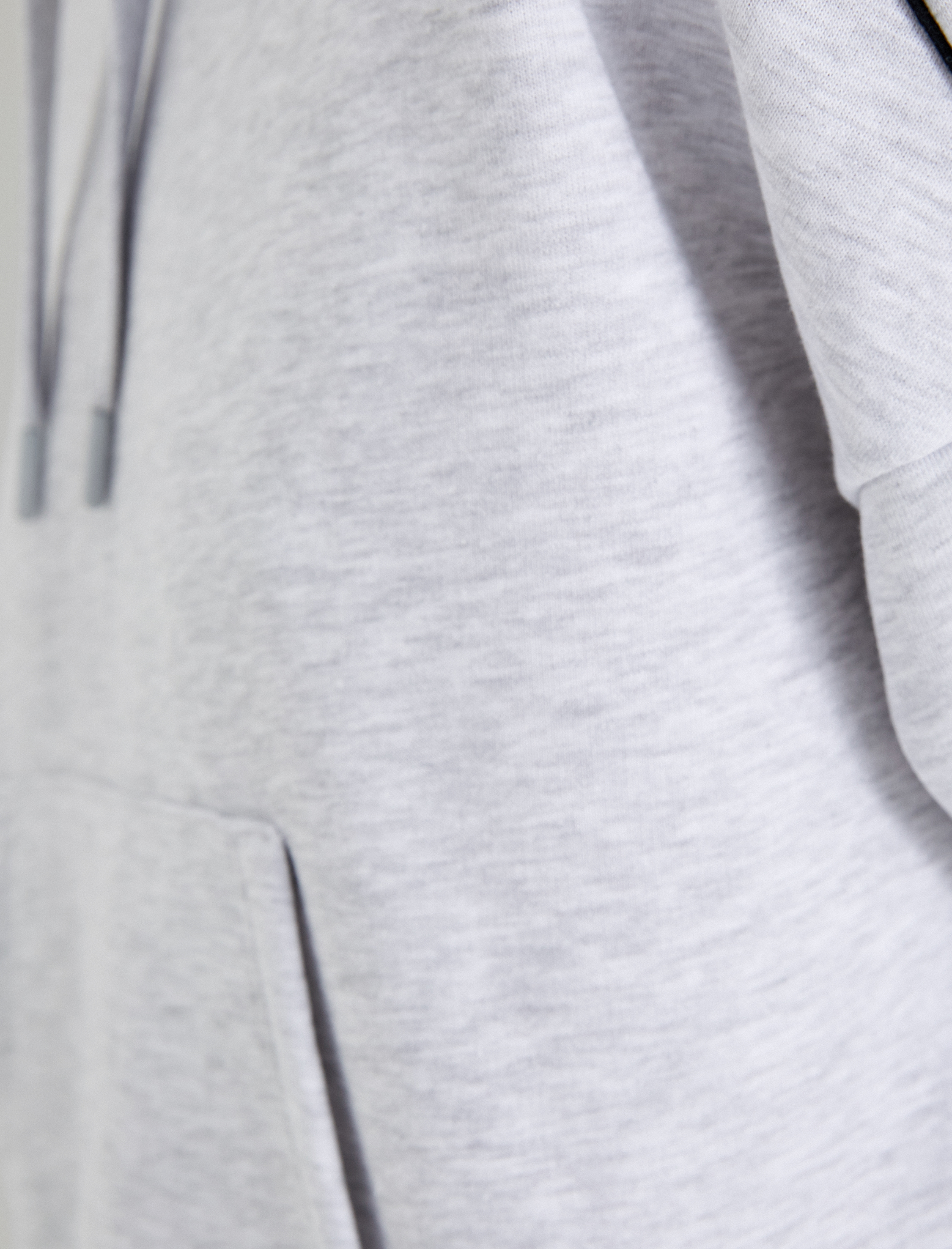 Kapşonlu Sweatshirt Spor Kanguru Cepli Biyeli Uzun Kollu
