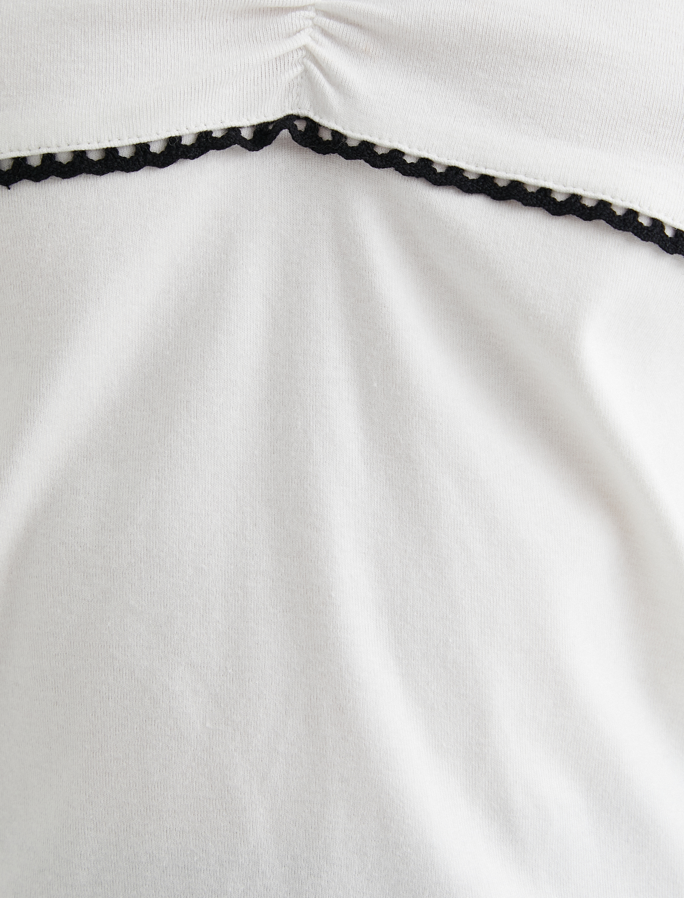   V Yaka Tişört Uzun Kollu Fiyonk ve Drape Detaylı Pamuklu