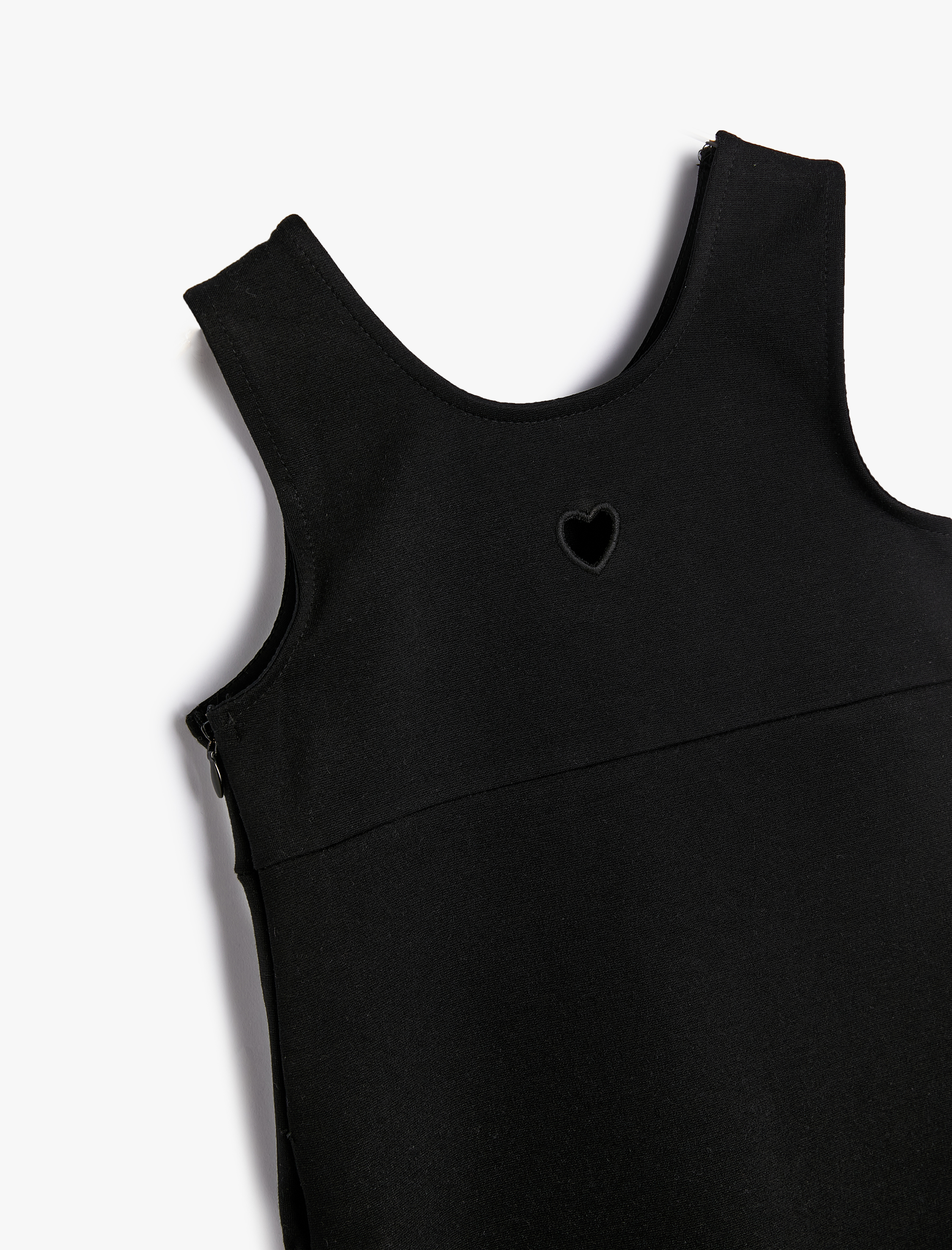  Kız Bebek Viskon Elbise Kolsuz Kalp Detaylı