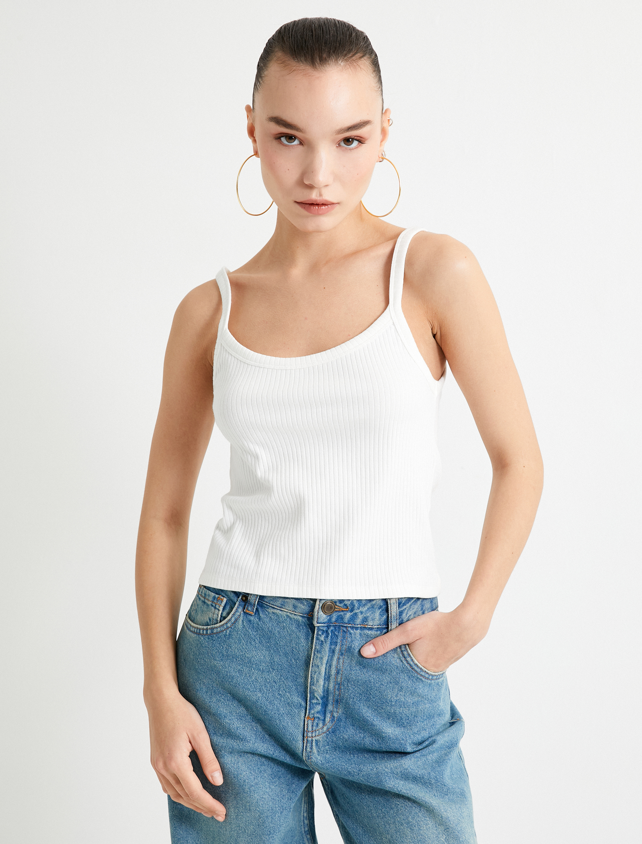   Askılı Basic Atlet Ribanalı