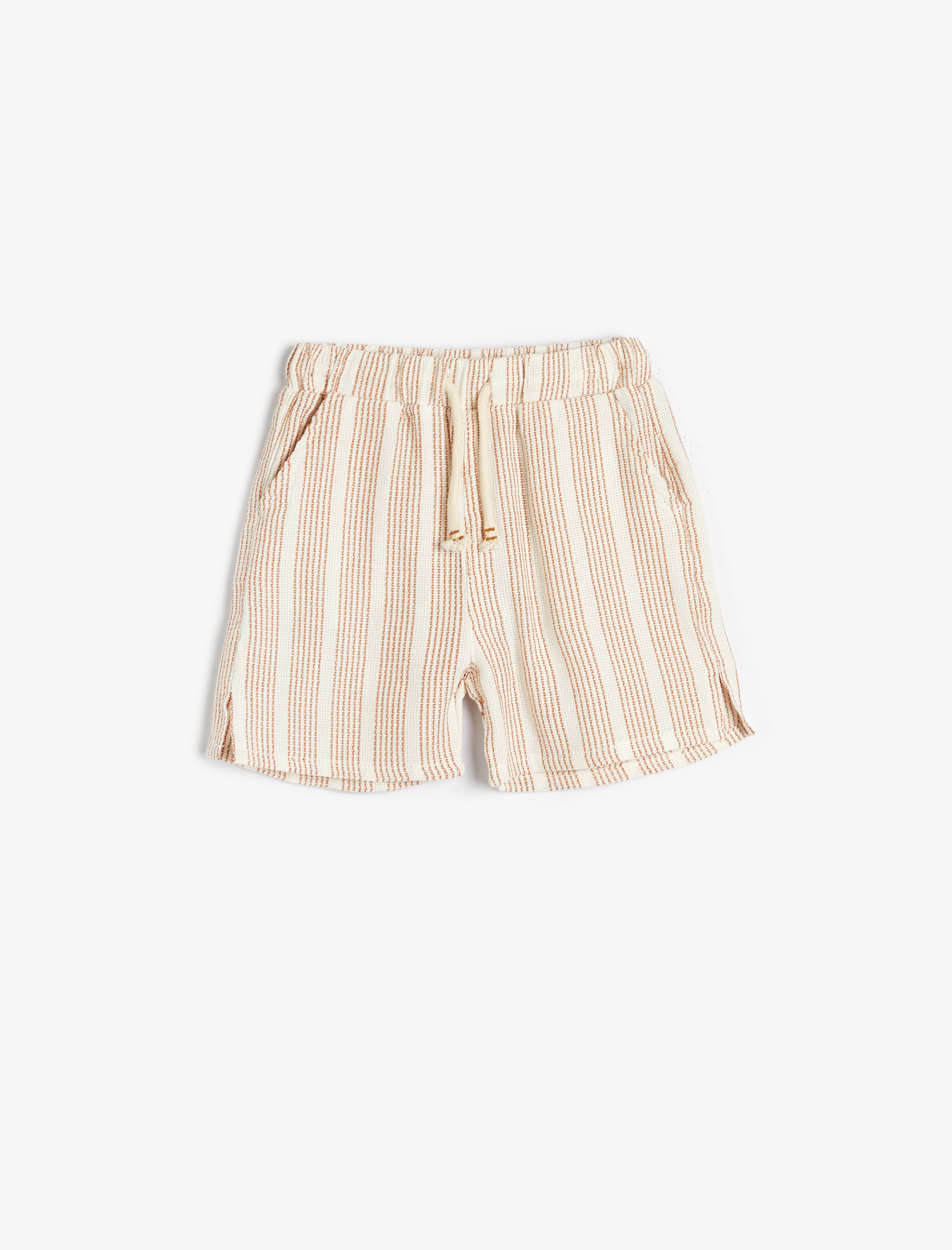  Erkek Bebek Şort Cepli Beli Lastikli Bağlamalı Viskon