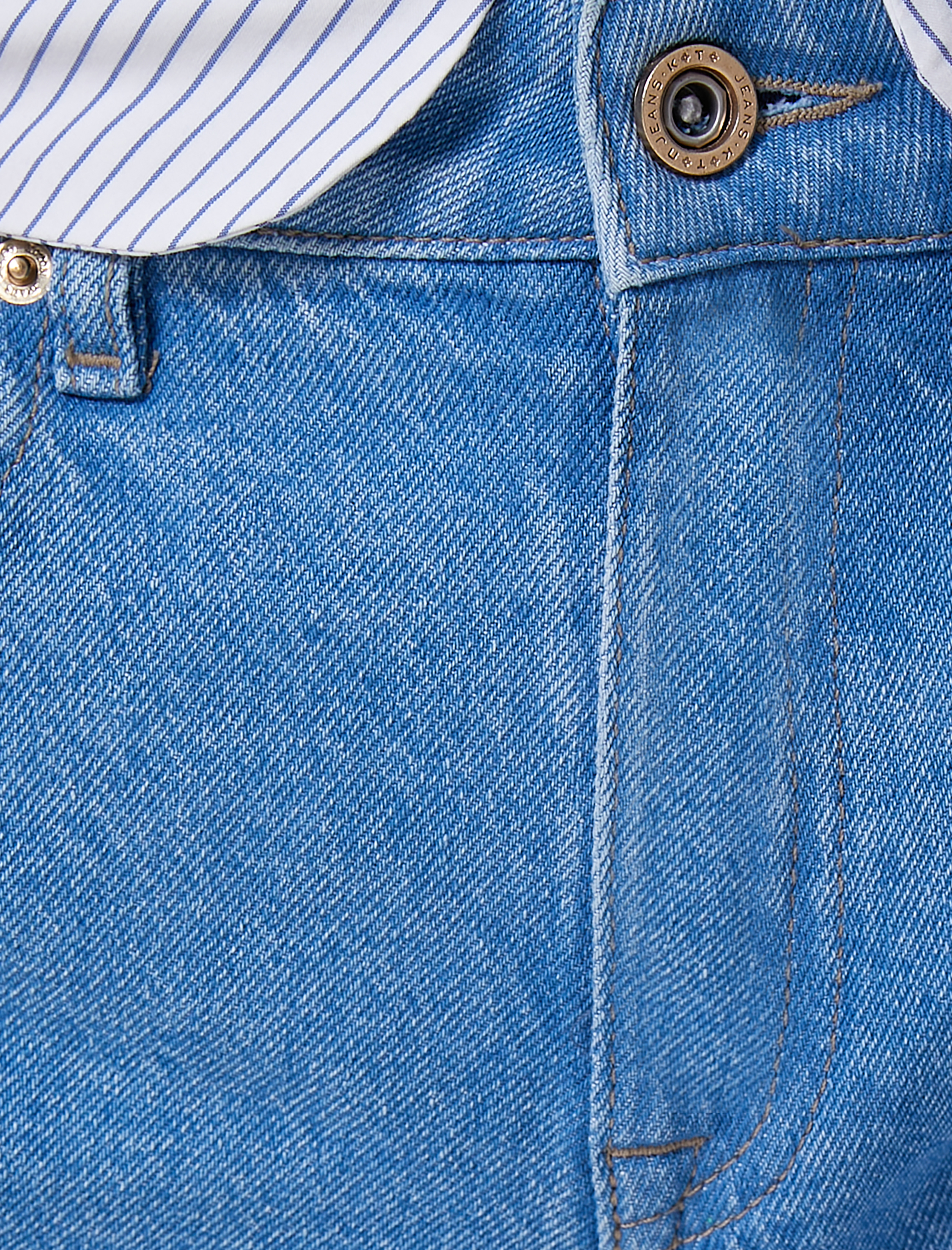   Mini Kot Şort Beli Katlamalı Farklı Kumaş Detaylı Esnek Pamuklu Cepli