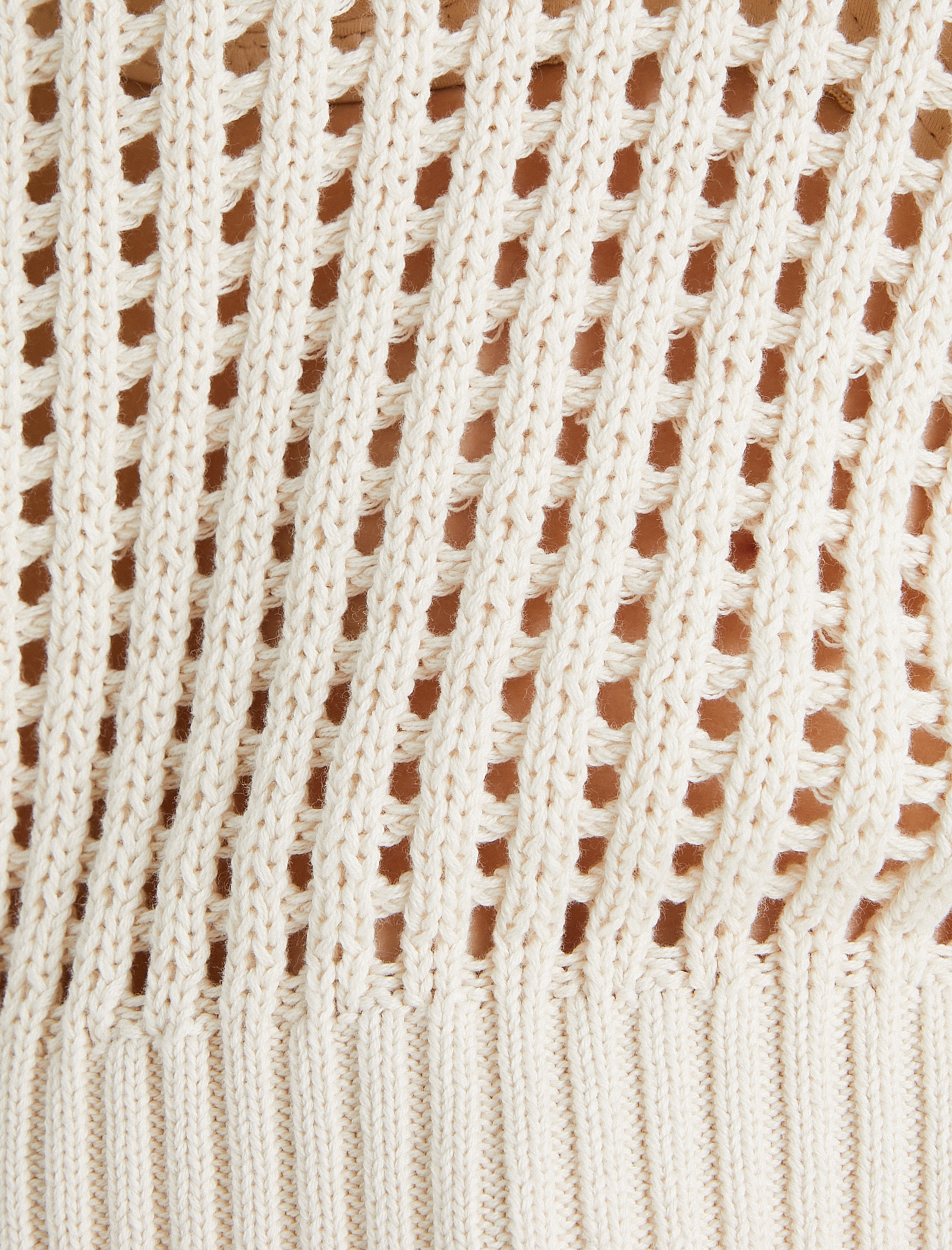   Ajurlu Triko Kazak Polo Yaka Uzun Kollu