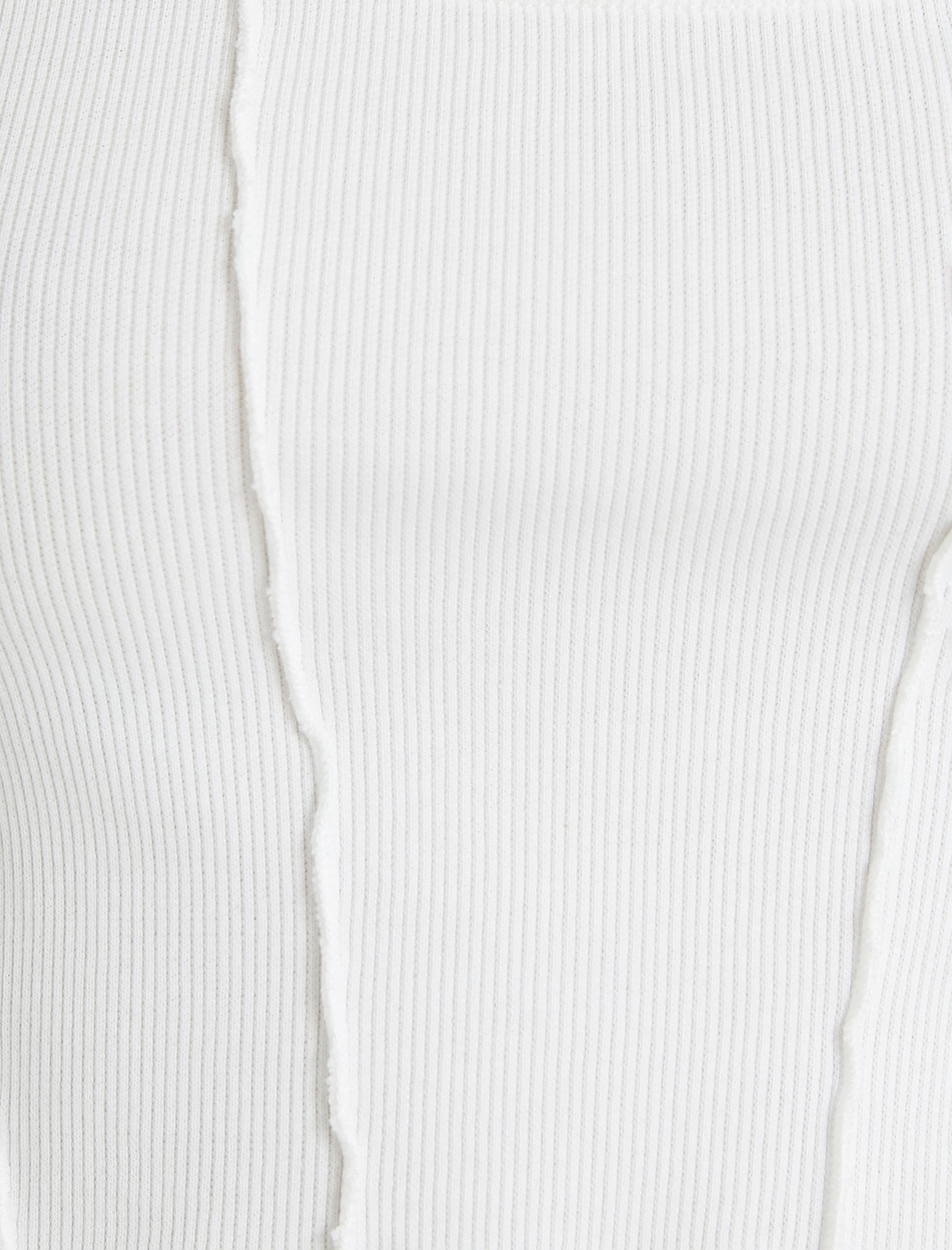   Crop Atlet Nervürlü U Yaka Askılı Pamuklu