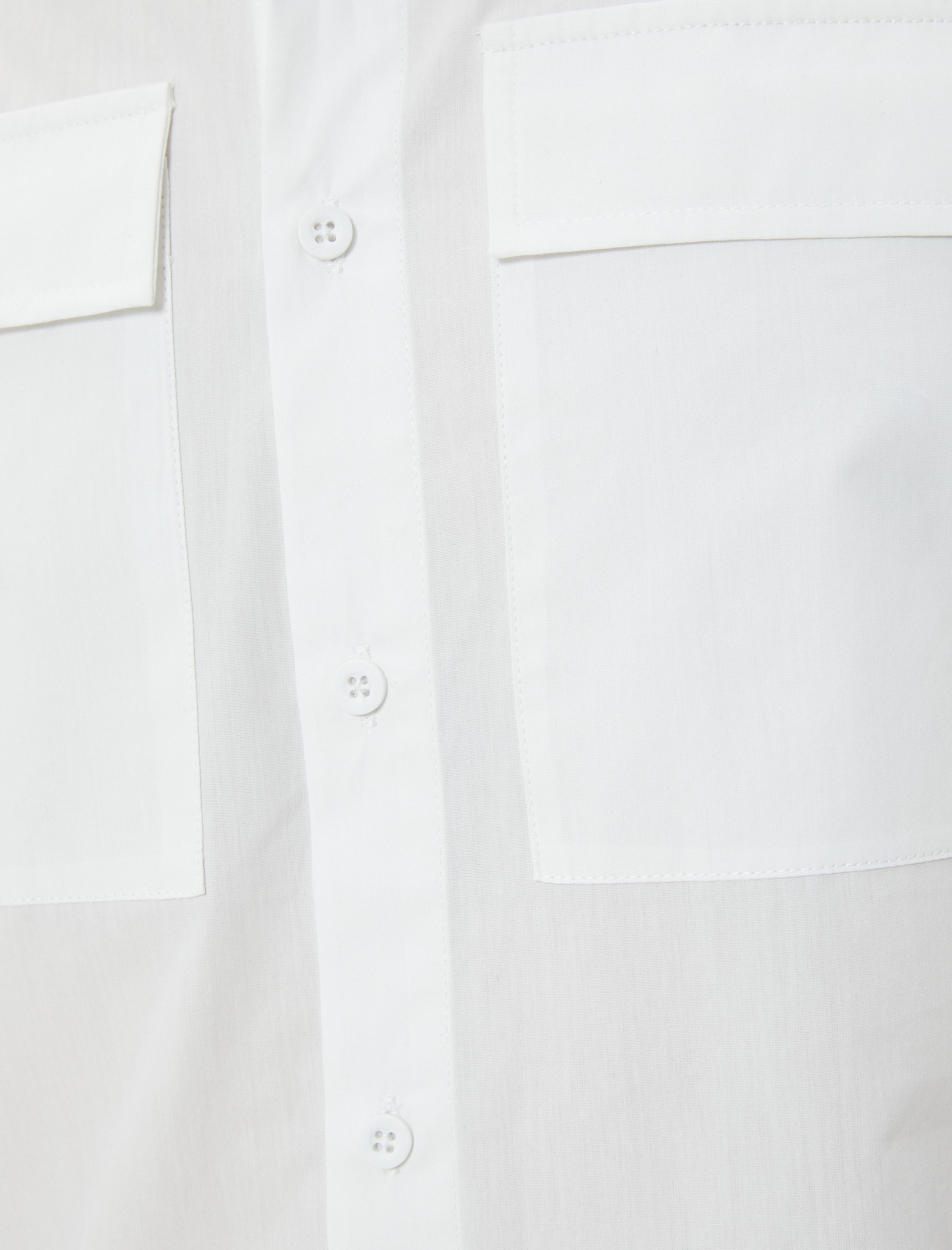   Kısa Kollu Gömlek Cep Detaylı Düğmeli