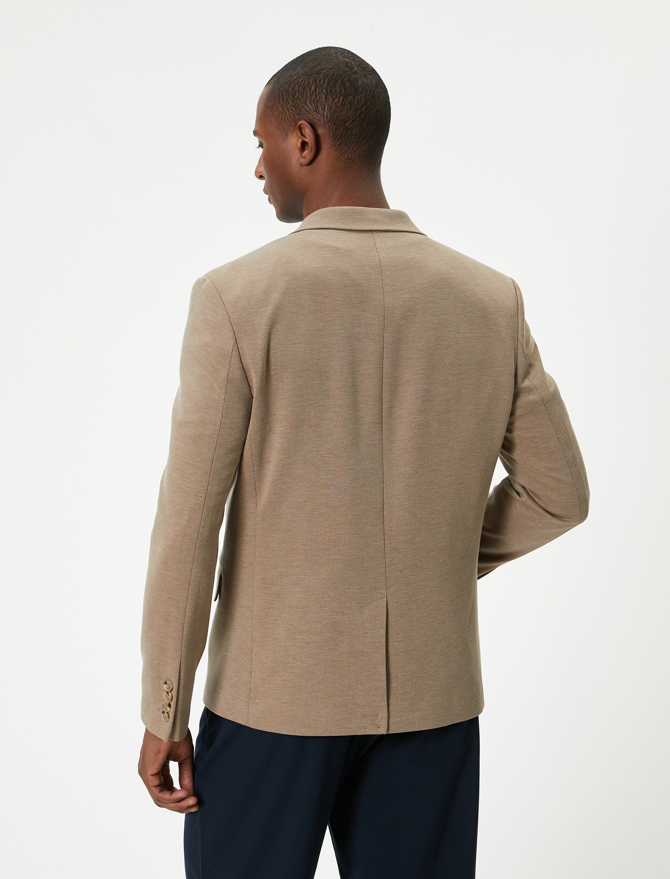   Blazer Ceket Slim Fit Düğmeli Cep Detaylı