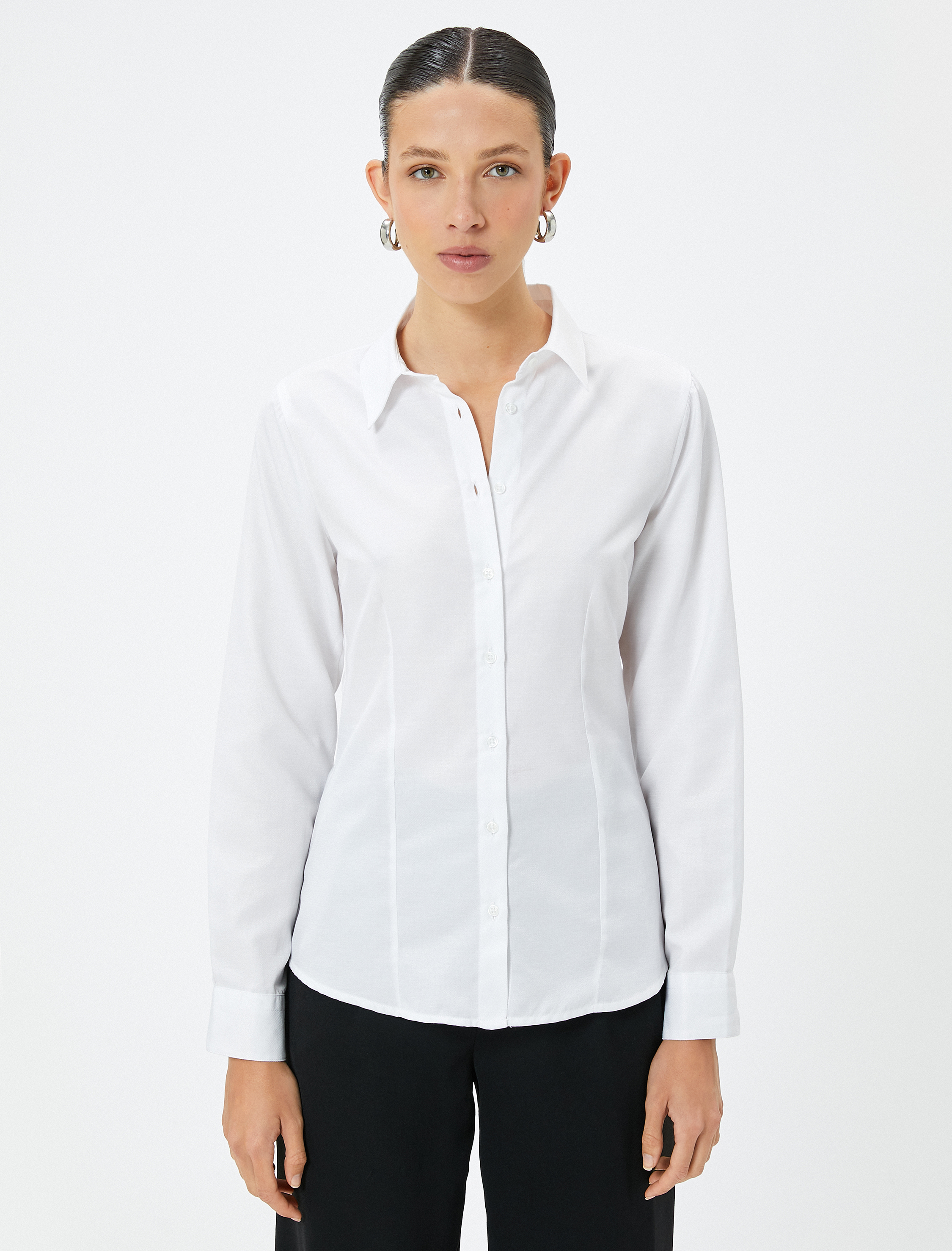   Slim Fit Gömlek Uzun Kollu Klasik Yaka