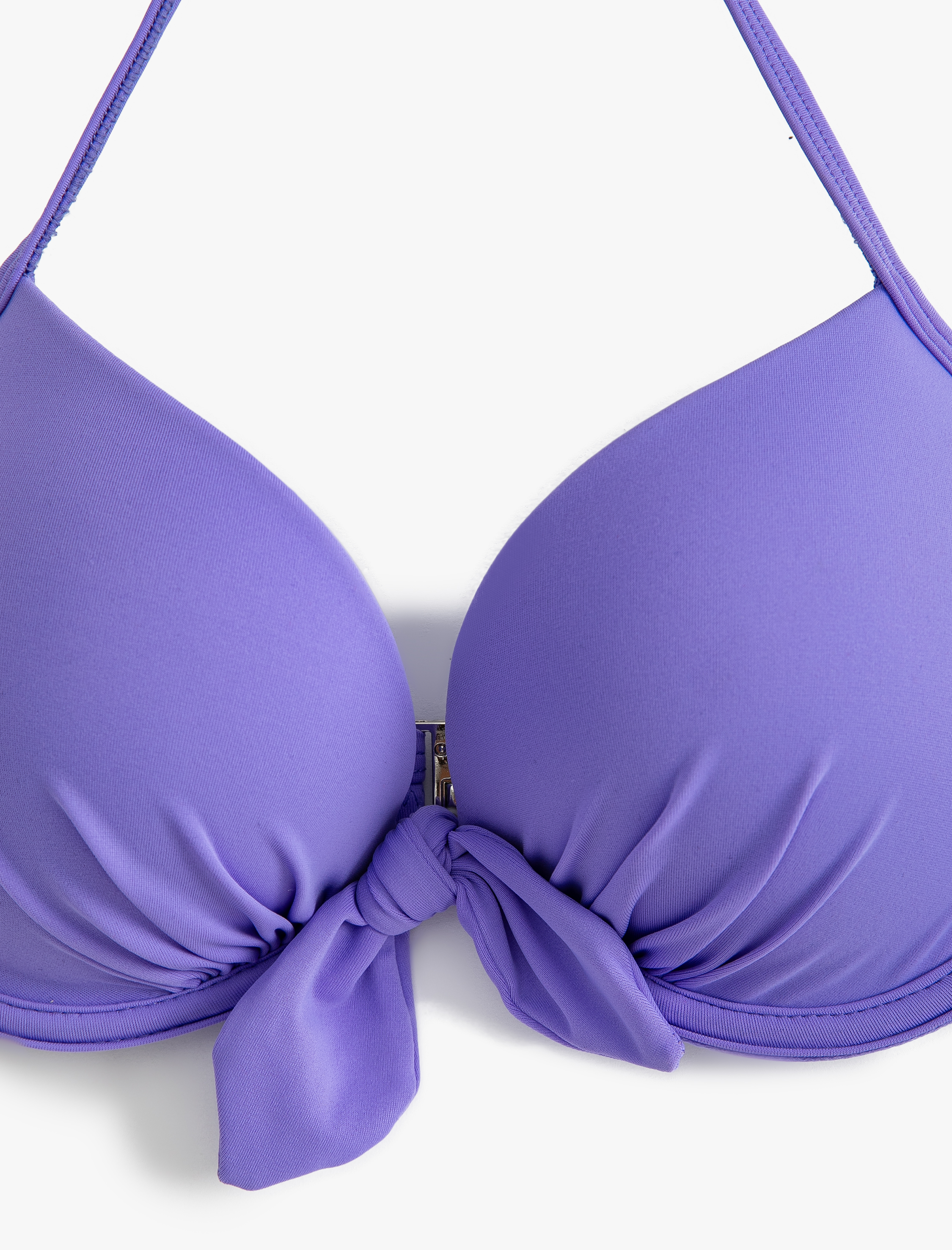   Push Up Bikini Üstü Dolgulu Balenli Boyundan Bağlamalı