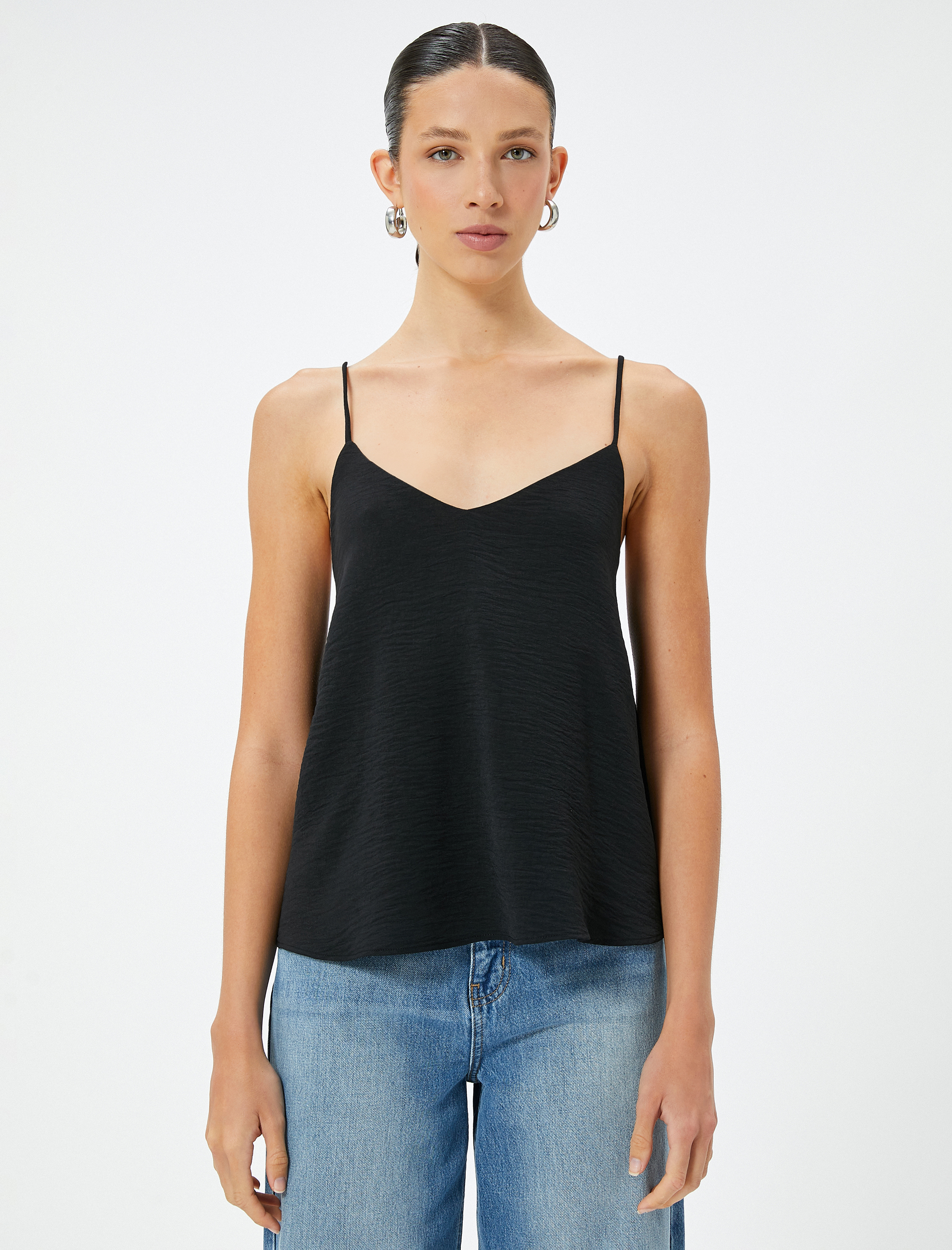   İnce Askılı Uzun Atlet Aerobin Kumaş