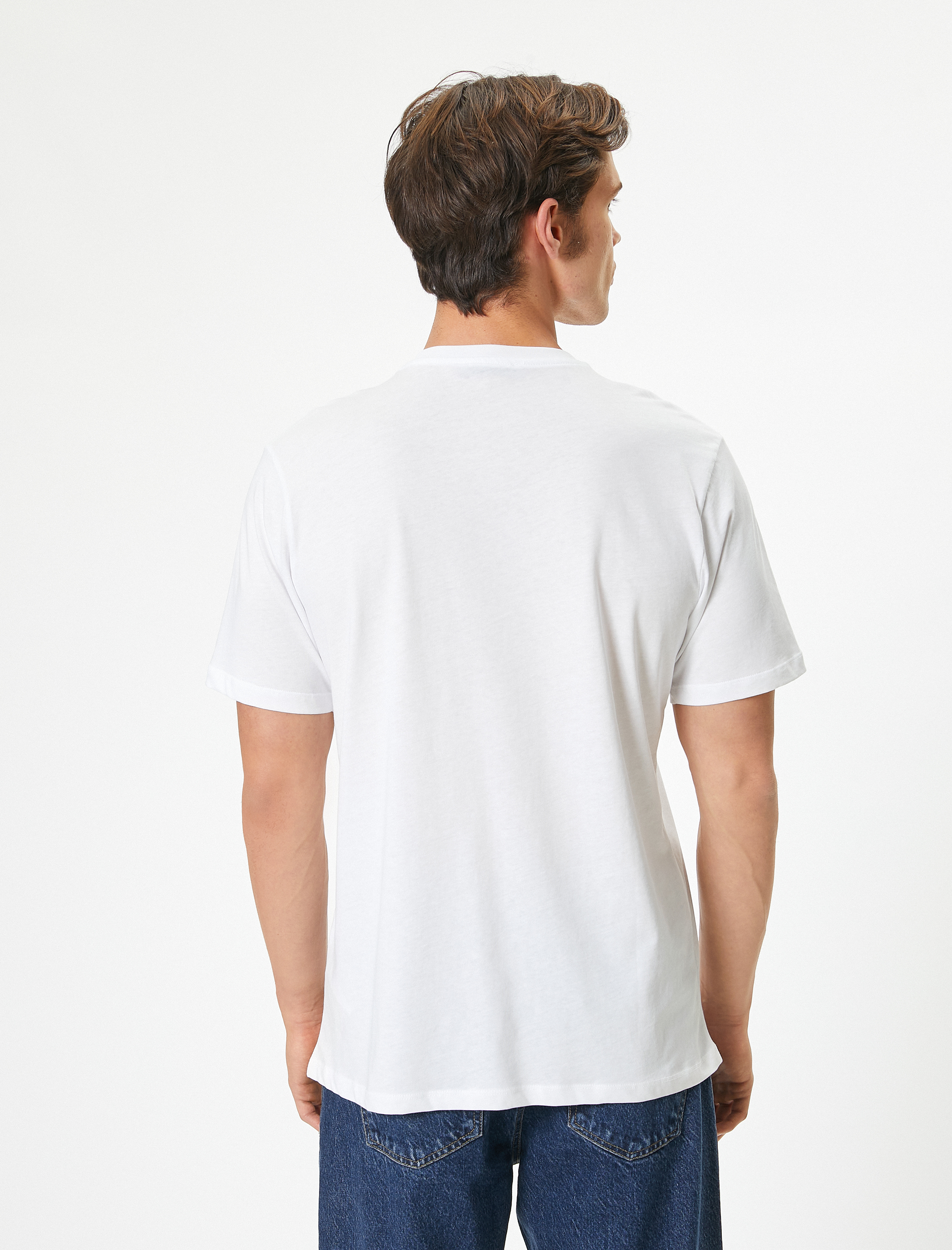   Bisiklet Yaka Regular Fit Pamuklu Kısa Kollu Basic Tişört