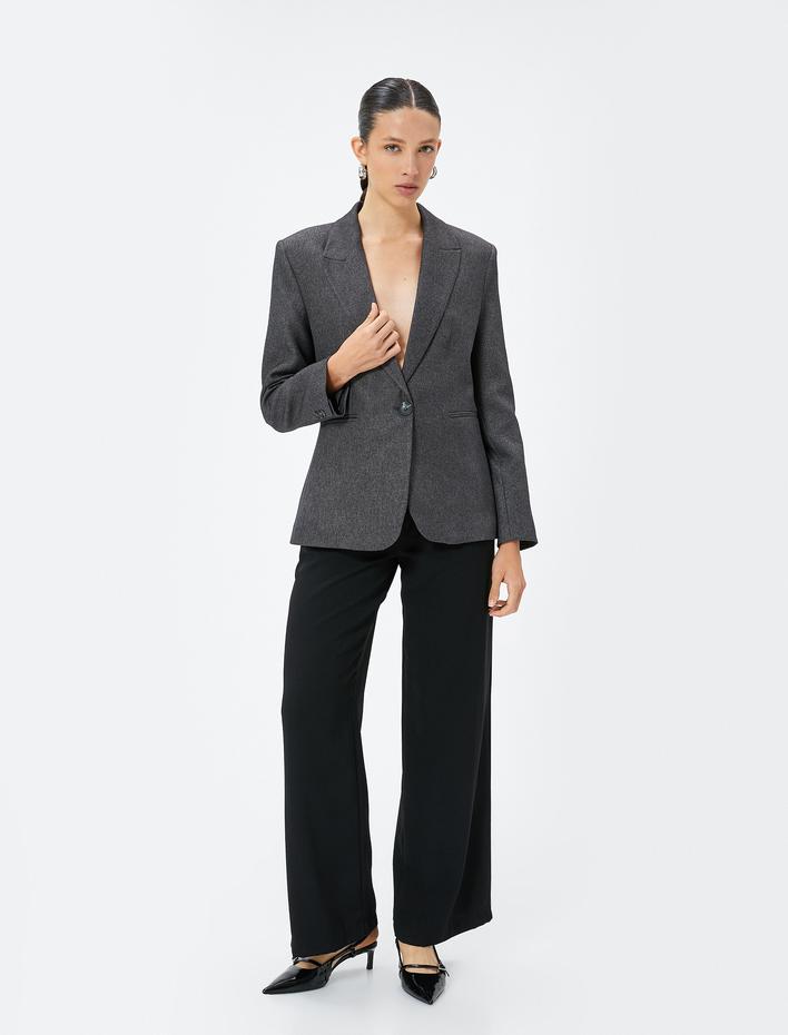  Blazer Ceket Kruvaze Cepli Regular Fit