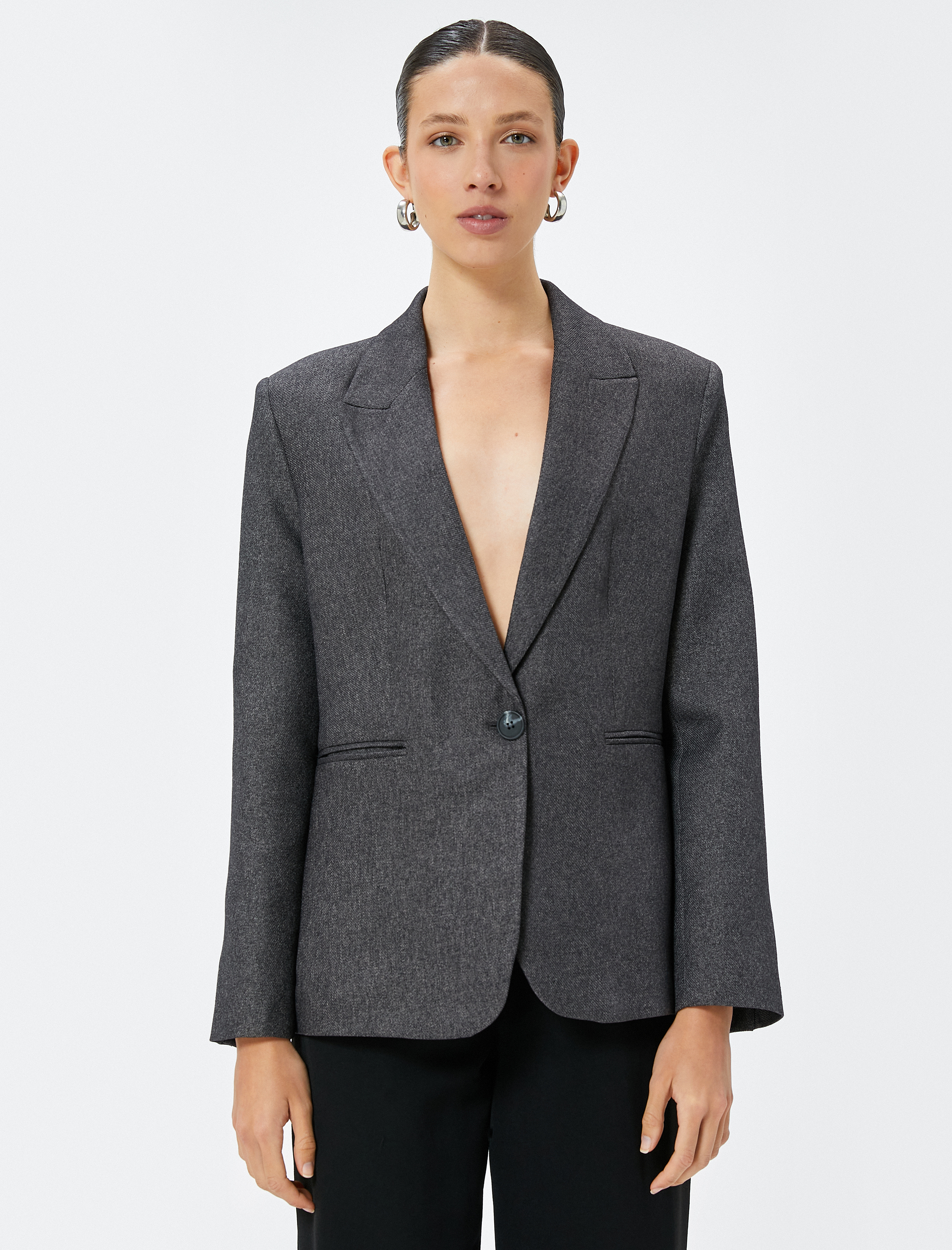   Blazer Ceket Kruvaze Cepli Regular Fit