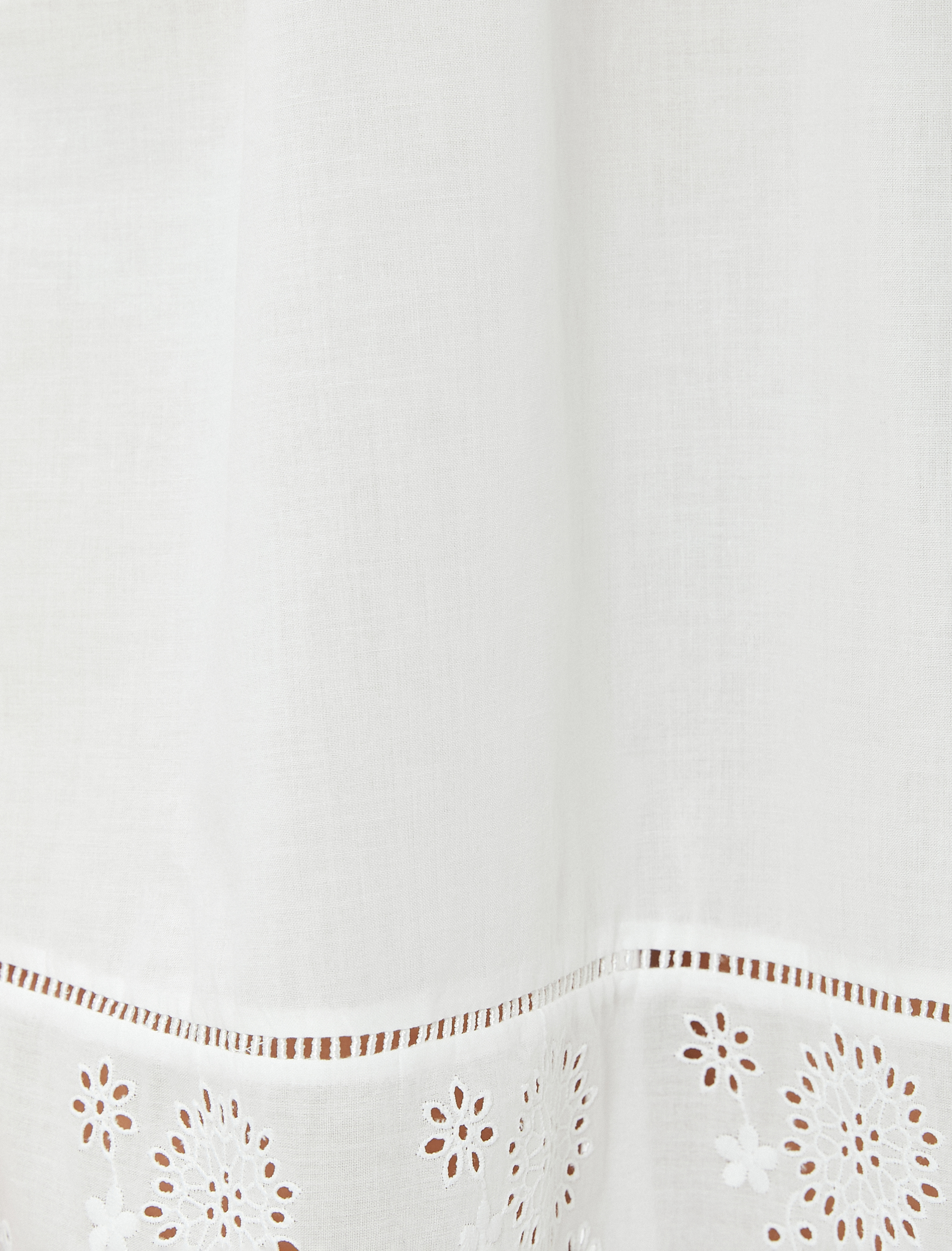   Gecelik Fisto Detaylı Fırfırlı Pamuklu Diz Altı Bol Kalıp