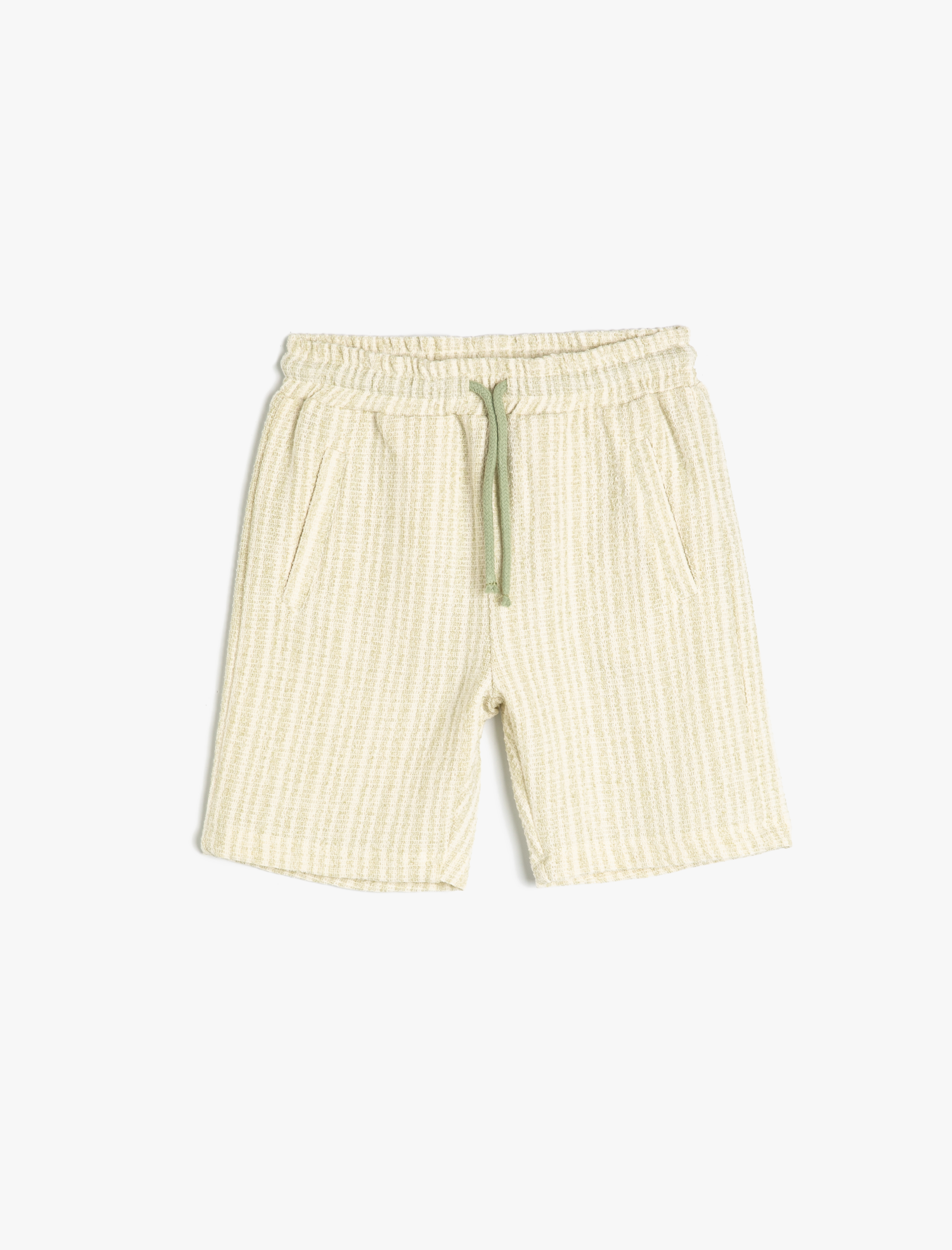  Erkek Çocuk Şort Beli Bağlamalı Cepli Baskı Detaylı