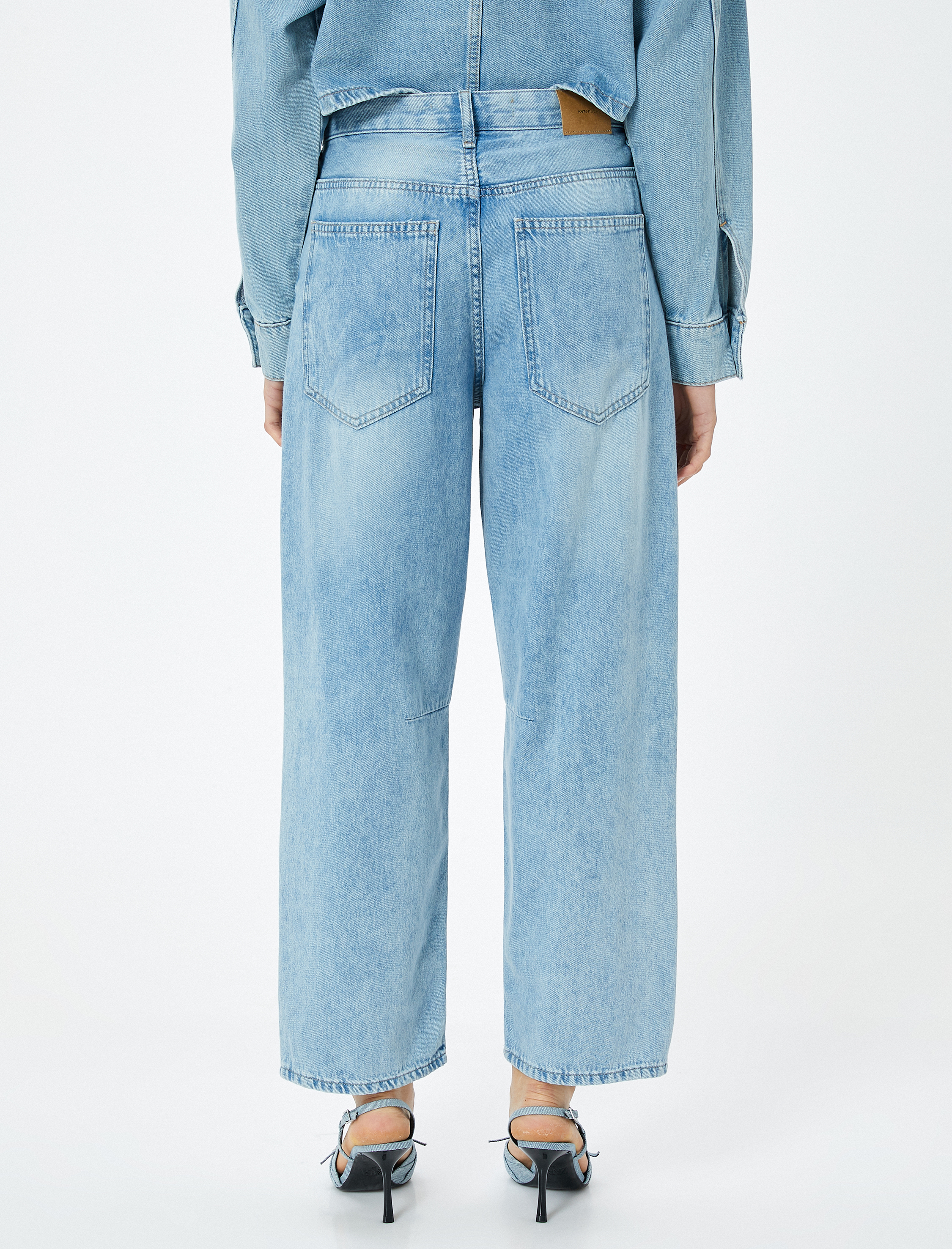   Oversize Balon Fit Kot Pantolon Cepli - Balloon Fit Jean