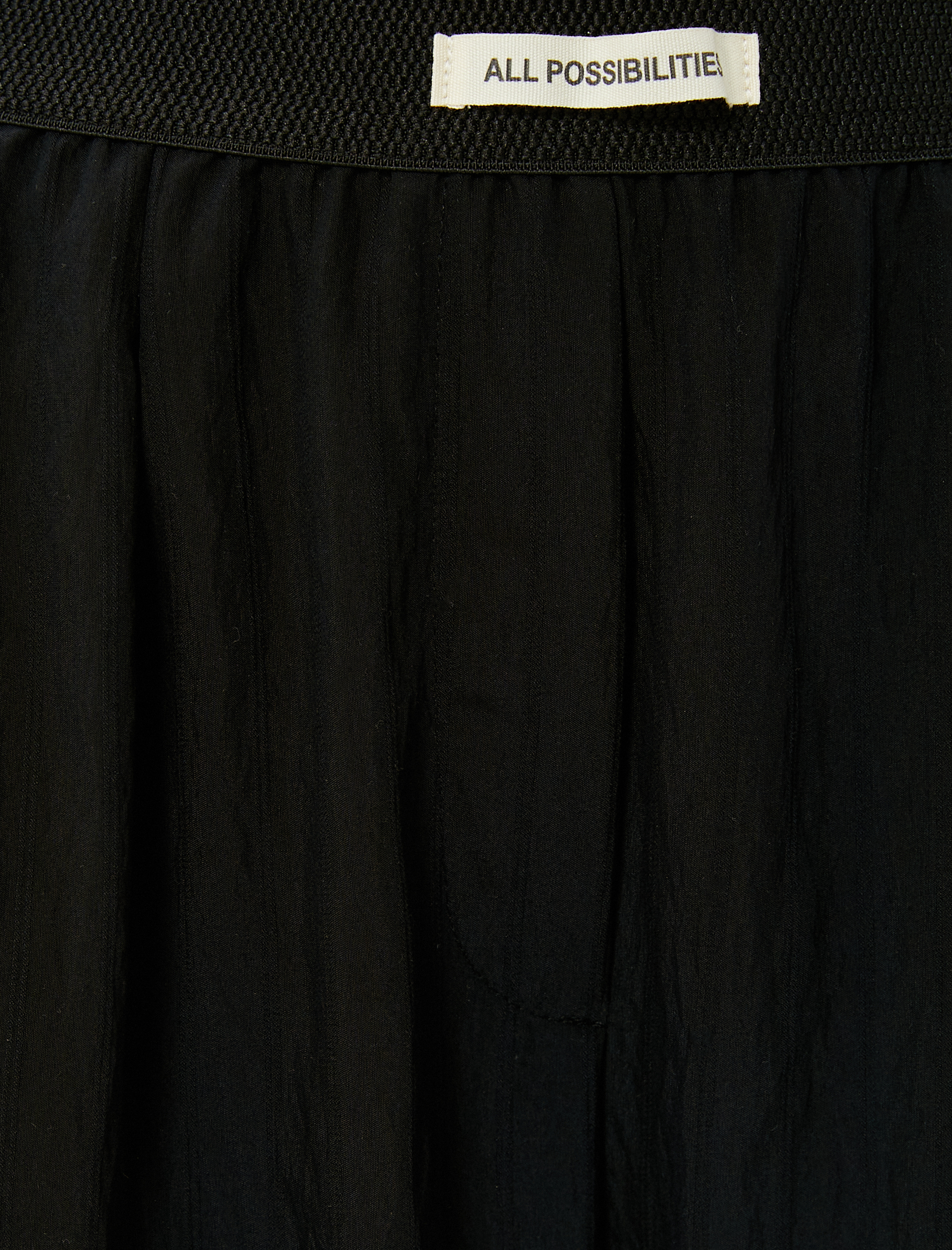 Geniş Paça Pantolon Beli Elastik Bant Detaylı Cepli Viskoz Kumaş