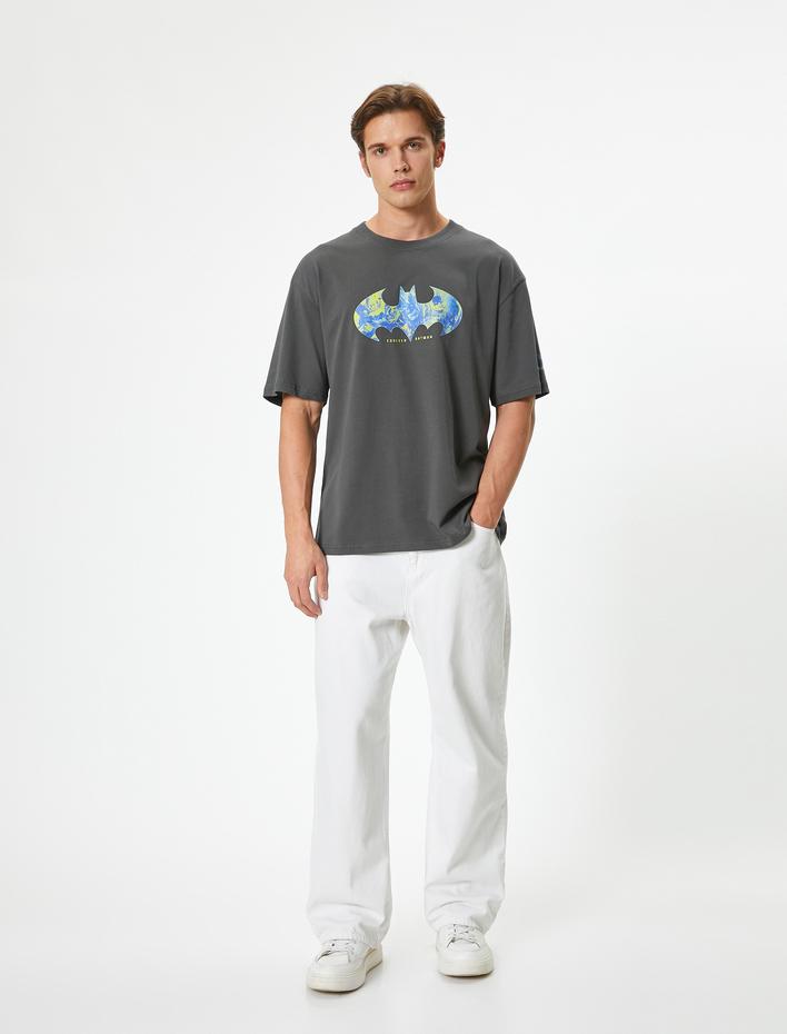  Batman Tişört Lisanslı Oversize Kısa Kollu Bisiklet Yaka Pamuklu