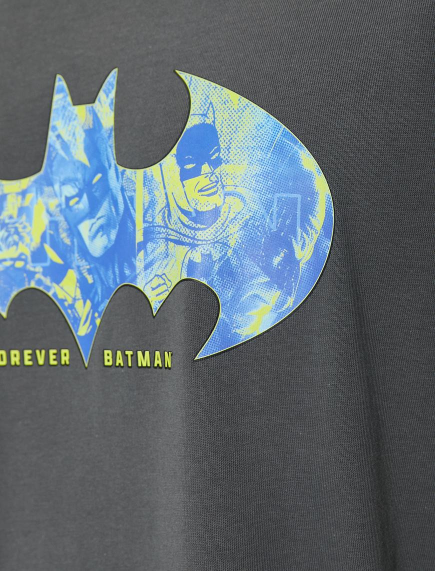   Batman Tişört Lisanslı Oversize Kısa Kollu Bisiklet Yaka Pamuklu