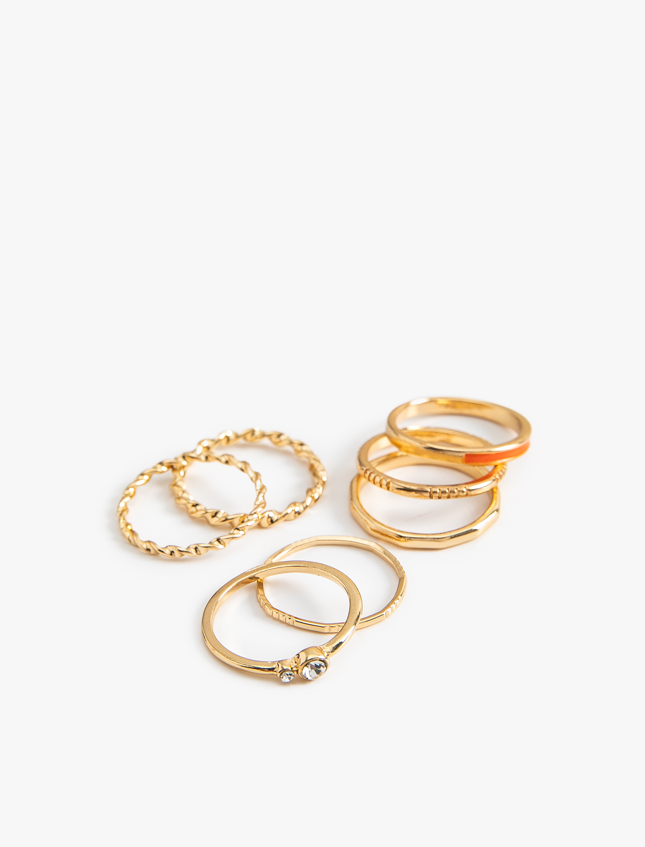  Kadın Eklem Yüzüğü Seti Çelik 6'lı