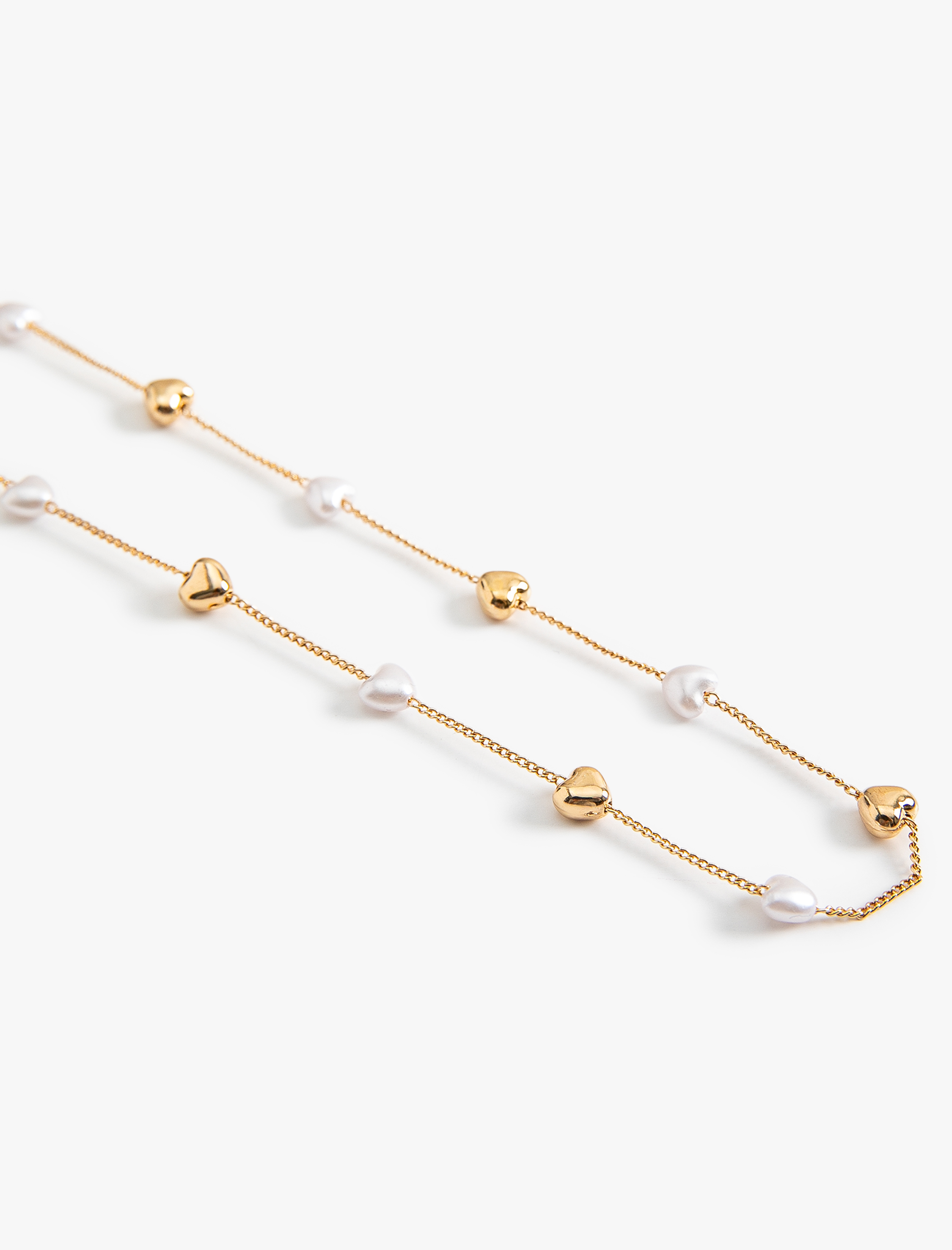  Kadın Kalpli İncili Kolye