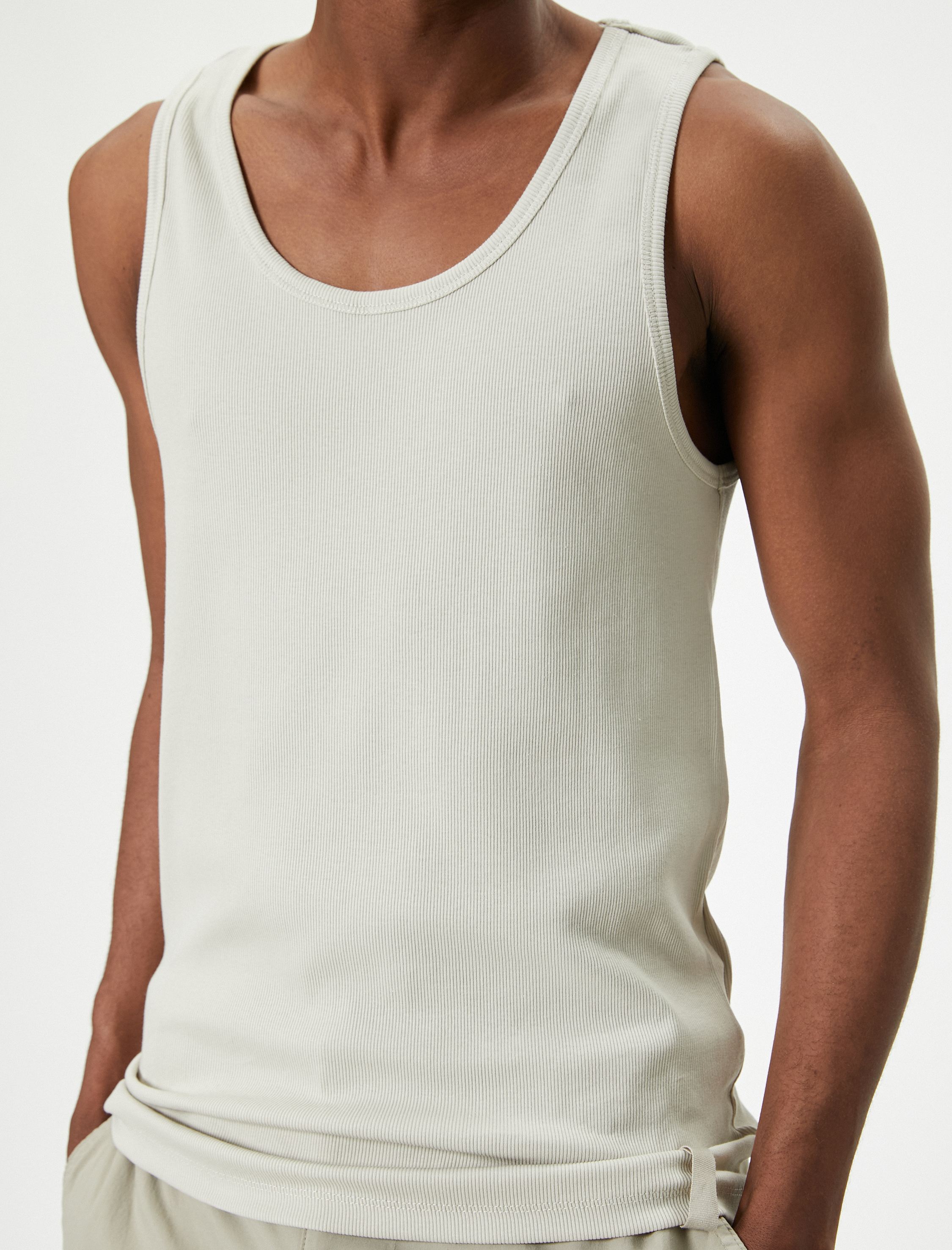   Kolsuz Atlet Slim Fit Bisiklet Yaka