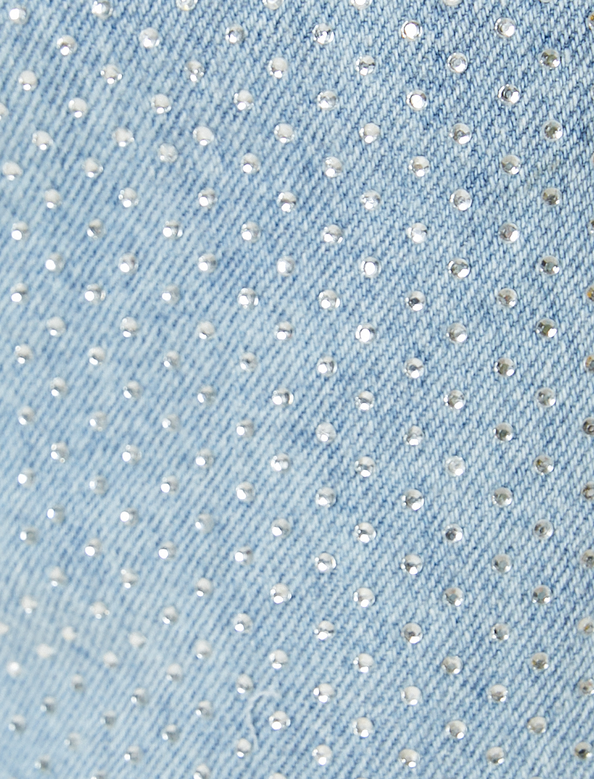   Taşlı Kot Pantolon Düşük Bel Düz Paça - Nora Longer Straight Jeans