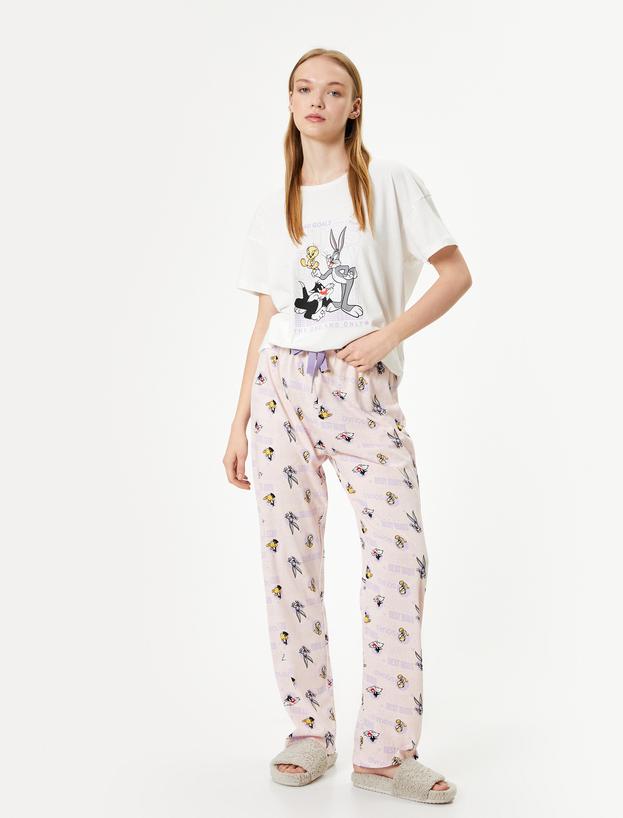 Looney Tunes Pijama Takımı Lisanslı Baskılı Kısa Kollu_0