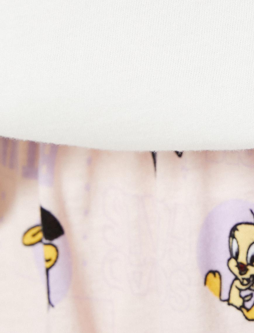   Looney Tunes Pijama Takımı Lisanslı Baskılı Kısa Kollu