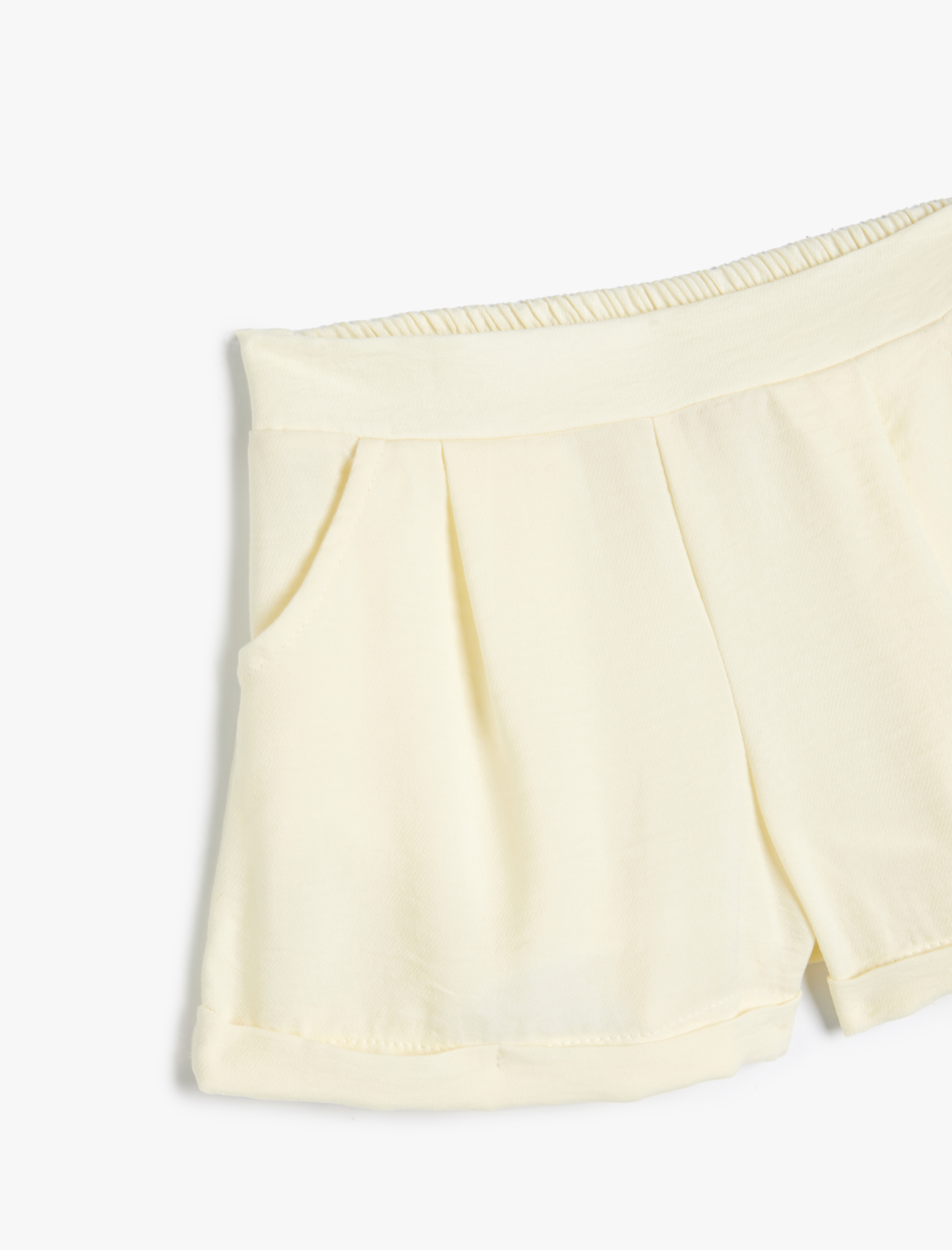  Kız Çocuk Basic Şort Cepli Beli Lastikli