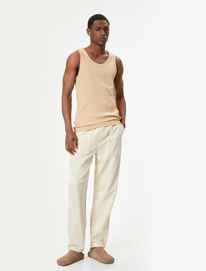  Basic Atlet Yuvarlak Yaka Pamuk Karışımlı