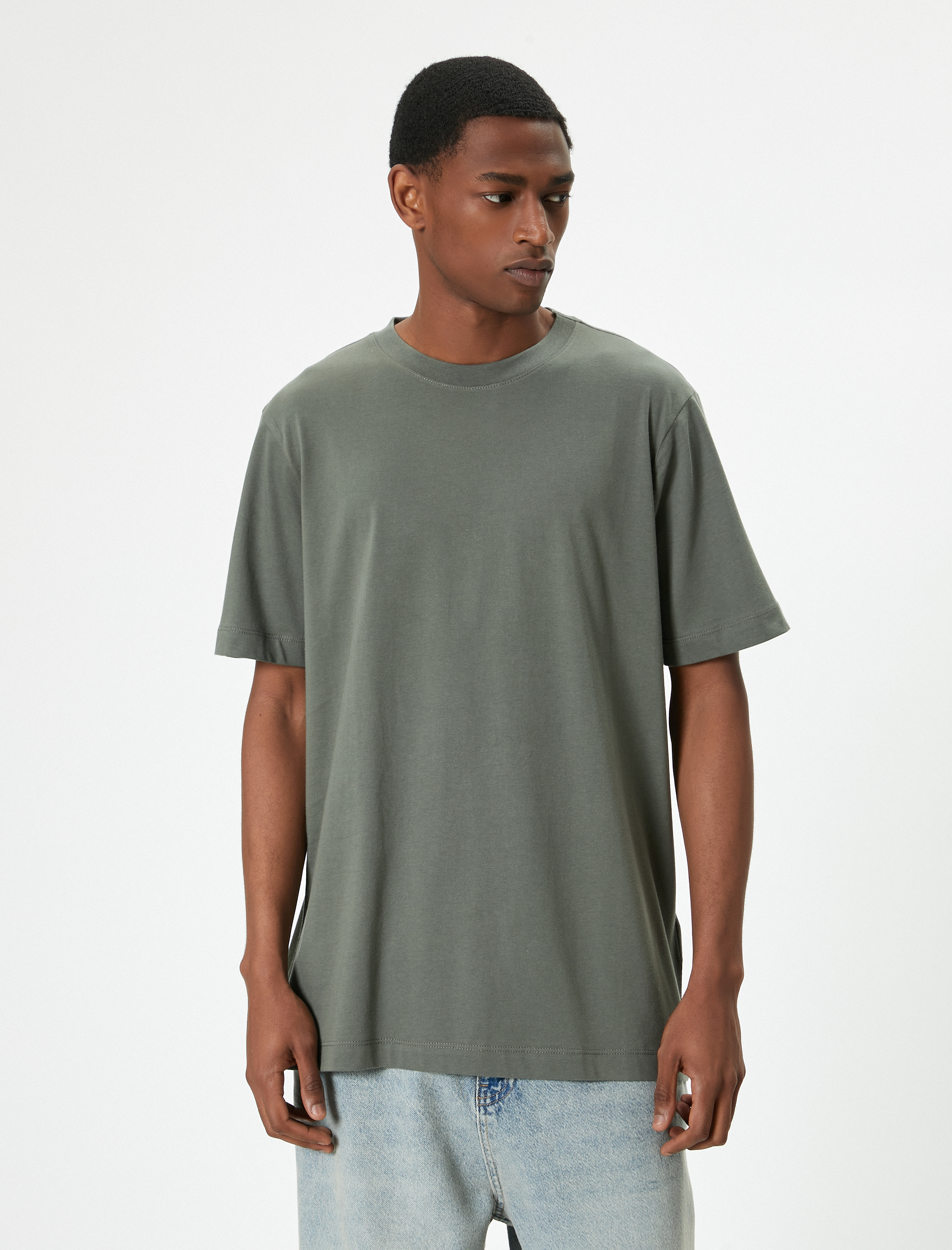   Basic Tişört Bisiklet Yaka Kısa Kollu