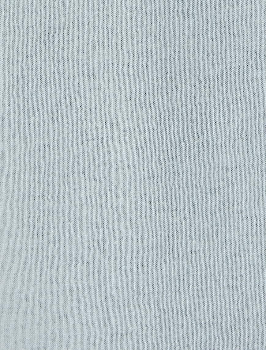   Slogan Baskılı Tişört Slim Fit Bisiklet Yaka Kısa Kollu Pamuklu