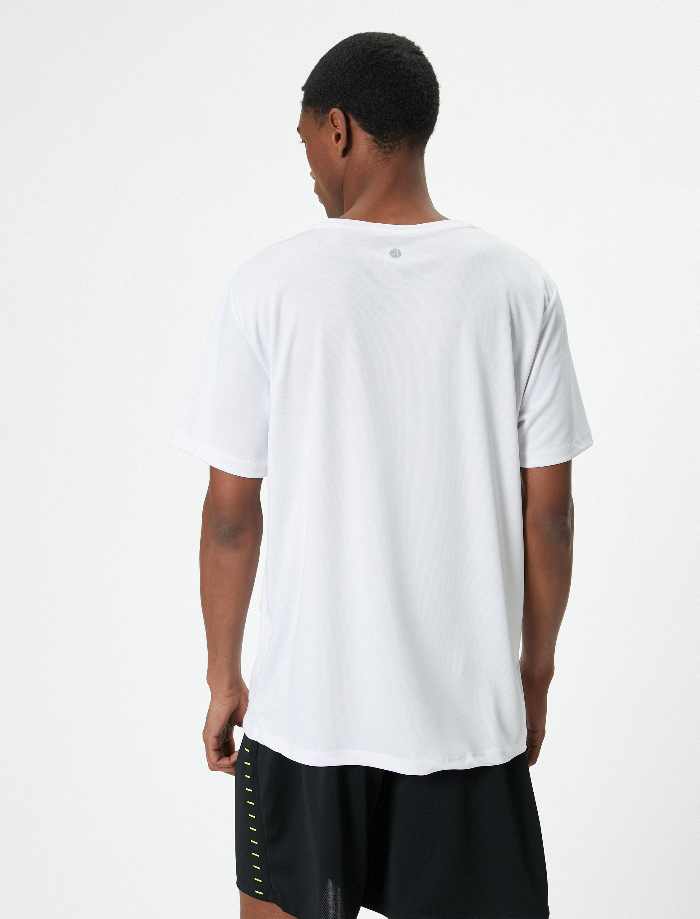   Slogan Baskılı Bisiklet Yaka Kısa Kollu Spor Tişört