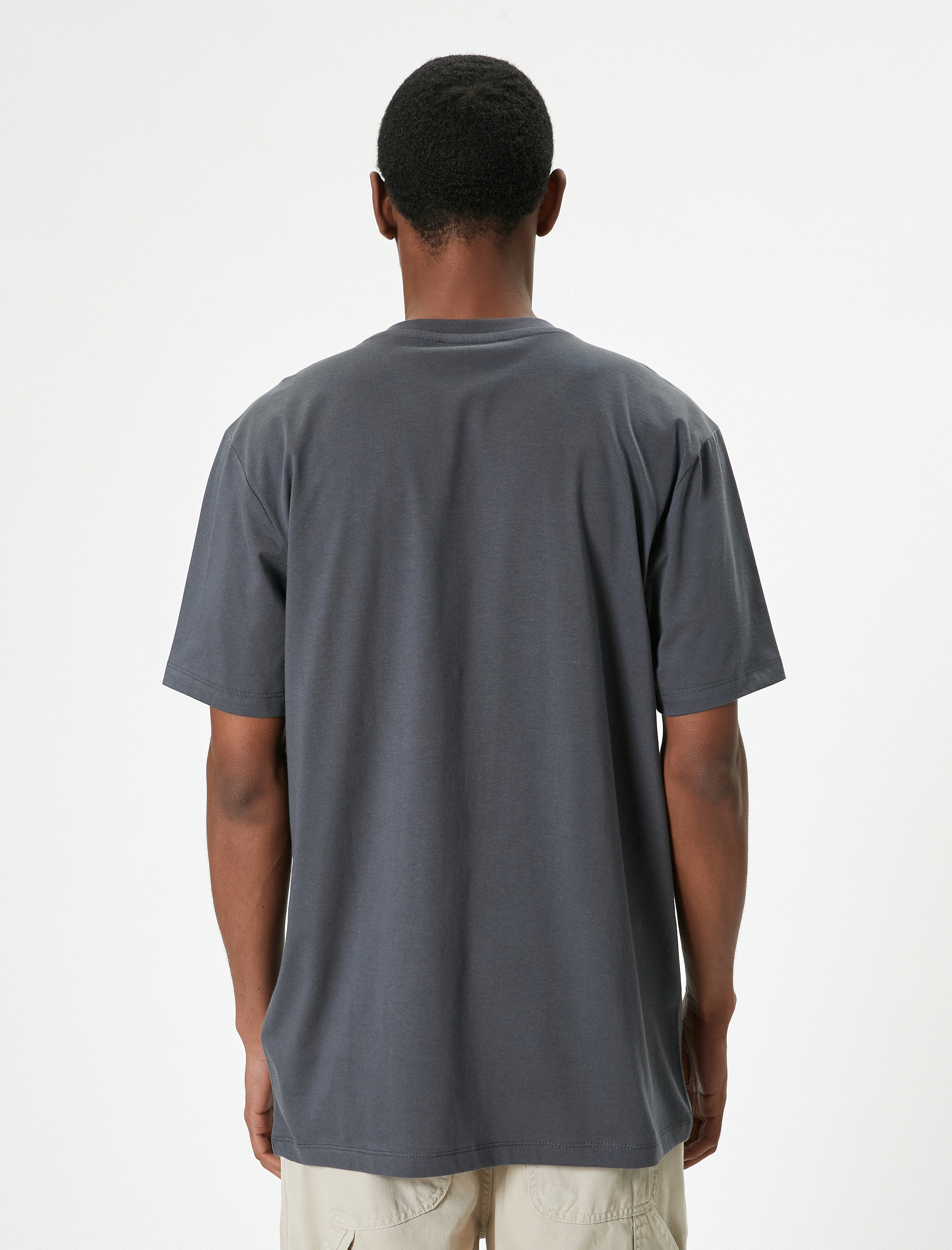   Basic Tişört Slim Fit Bisiklet Yaka Kısa Kollu Pamuklu