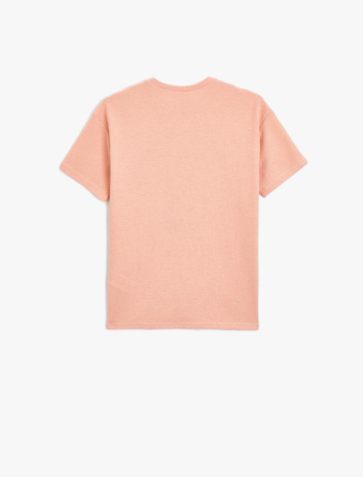 Erkek Çocuk Tişört Kuru Kafa Baskılı Detaylı Kısa Kollu Bisiklet Yaka Dokulu