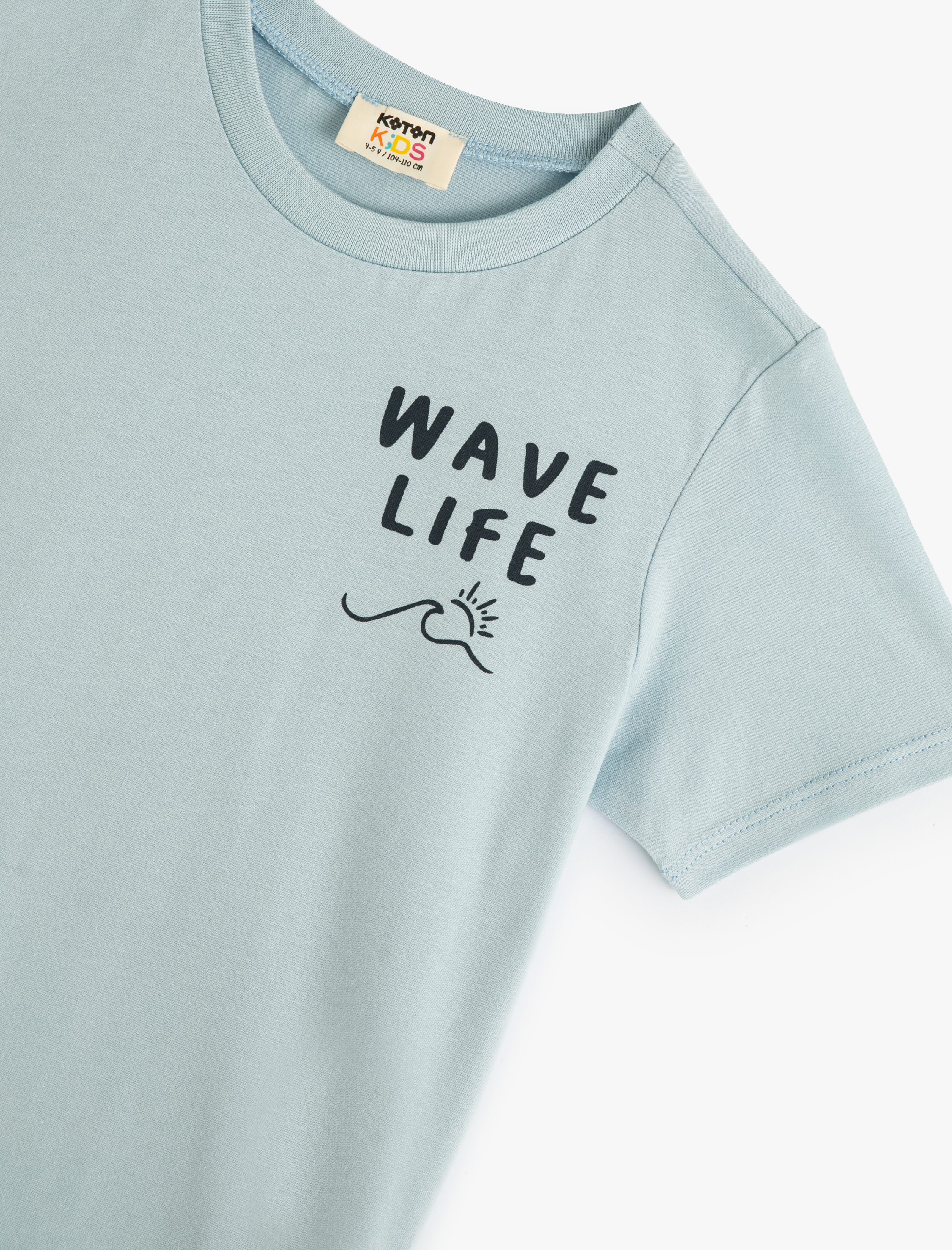  Erkek Çocuk Tişört Kısa Kollu Bisiklet Yaka Baskılı Detaylı