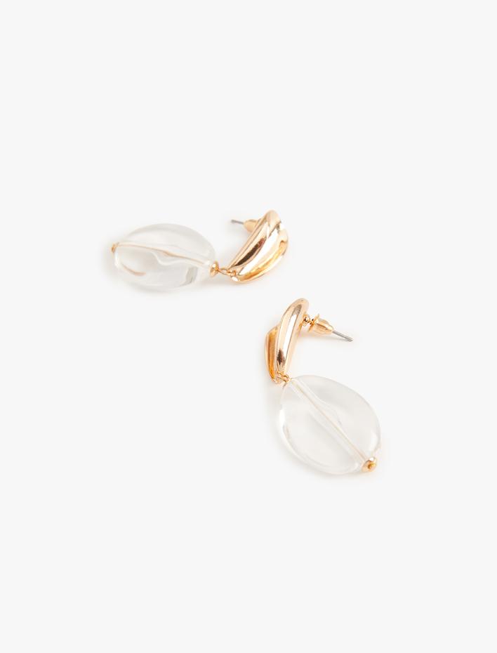 Kadın Sallantılı Taşlı Küpe Orta Boy