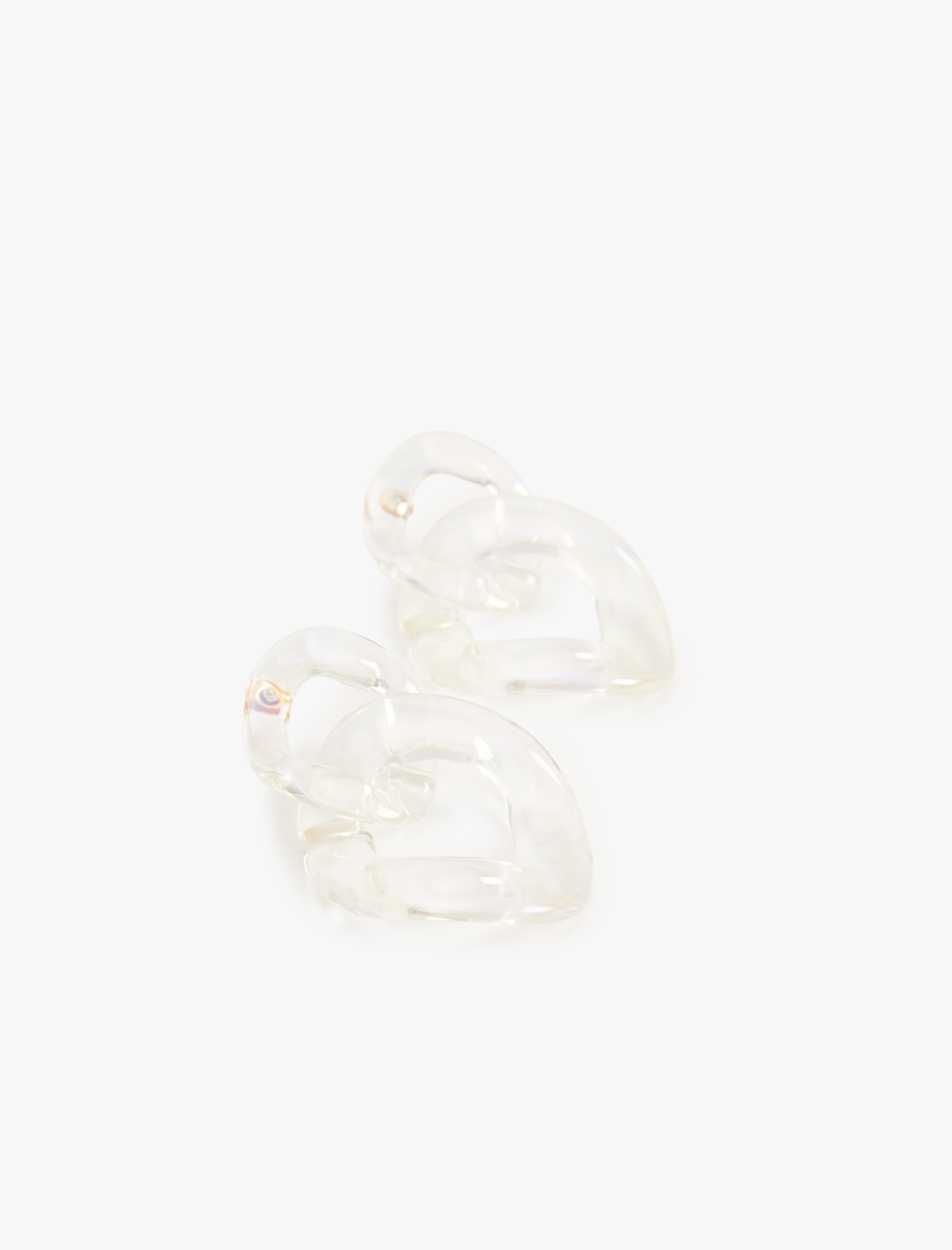  Kadın Geometrik Şeffaf Küpe Orta Boy