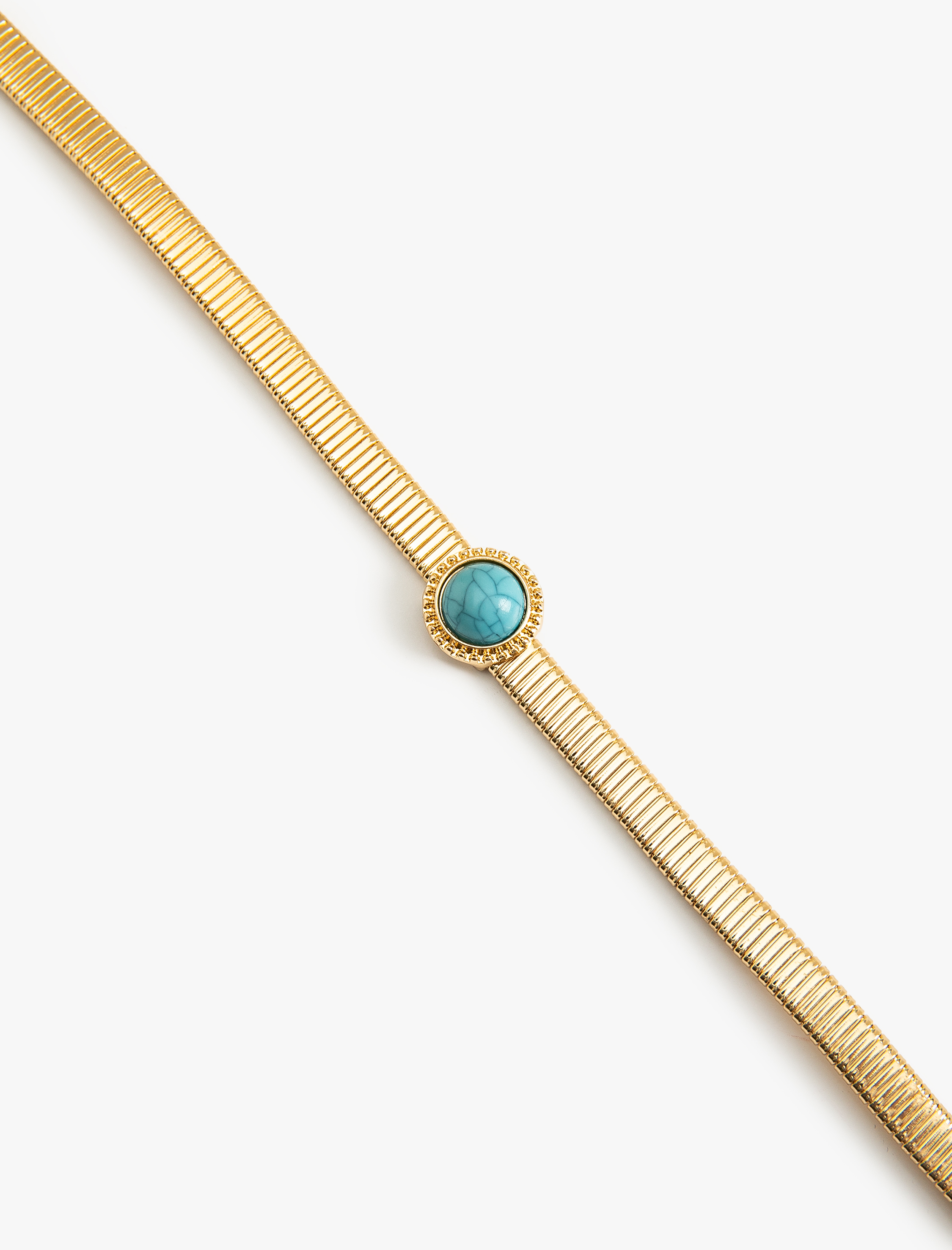  Kadın Taşlı Çelik Choker Kolye