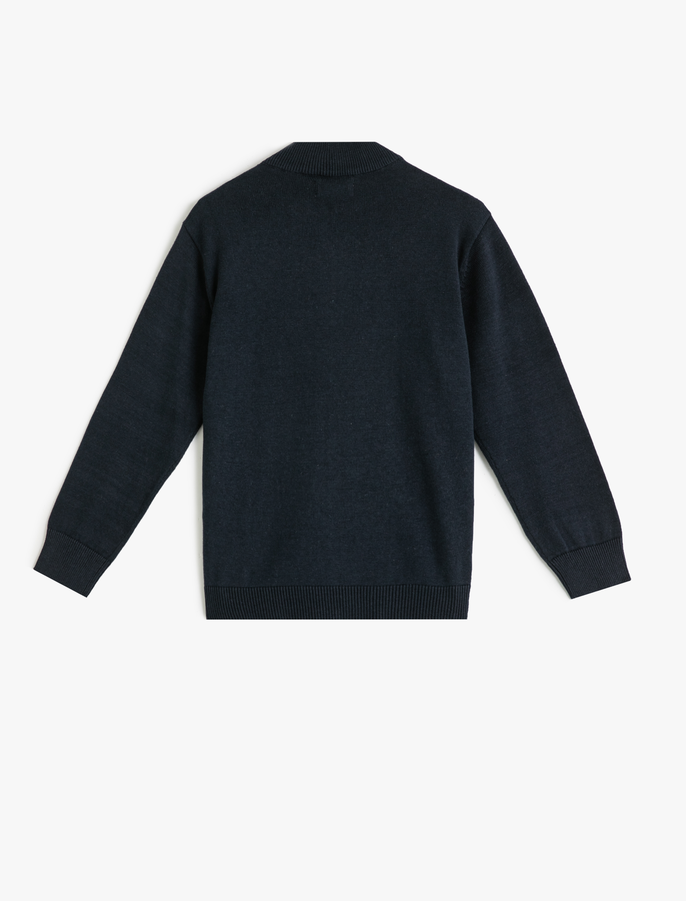  Erkek Çocuk Dik Yaka Fermuar Kapamalı Basic Hırka