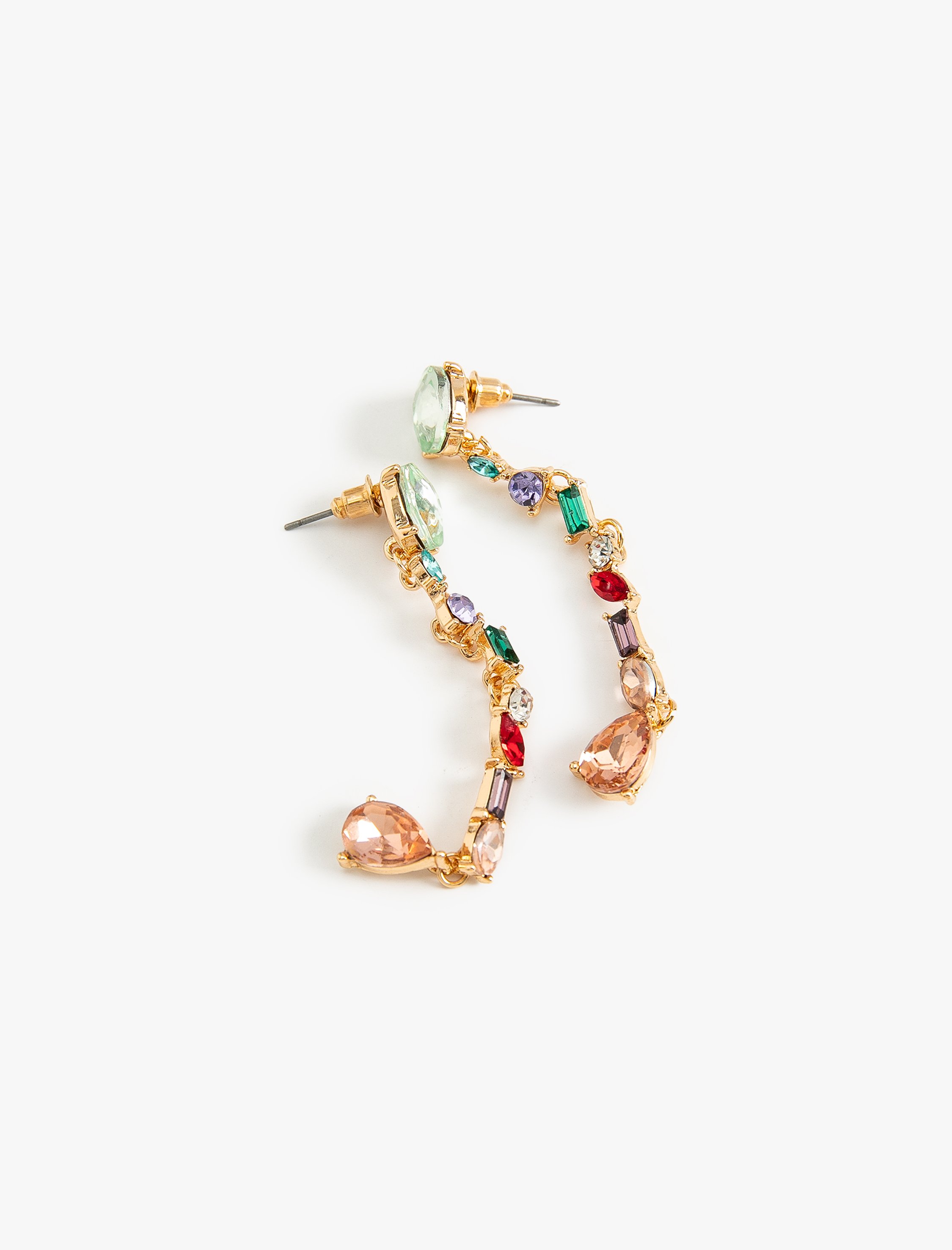  Kadın Kristal Taşlı Küpe Sallantılı